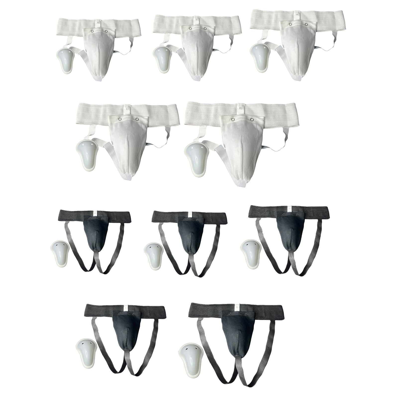 Mens Taekwondo Groin Protector Safe for Grappling Jockstrap Sanda Sparring White XS
