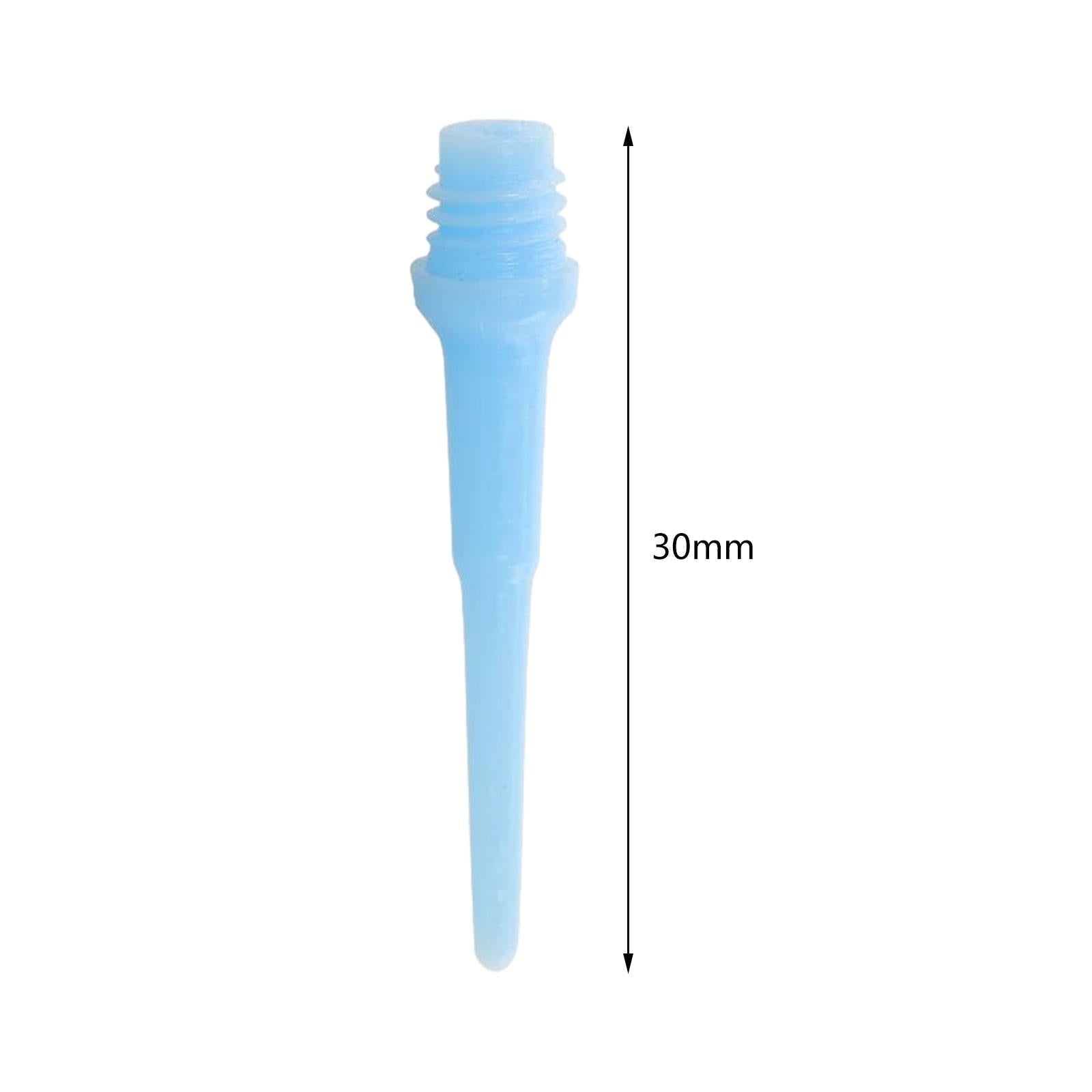 30Pcs Soft Tip Dart Points 2BA Lightweight 1.18 Inches Long Dart Accessories Blue