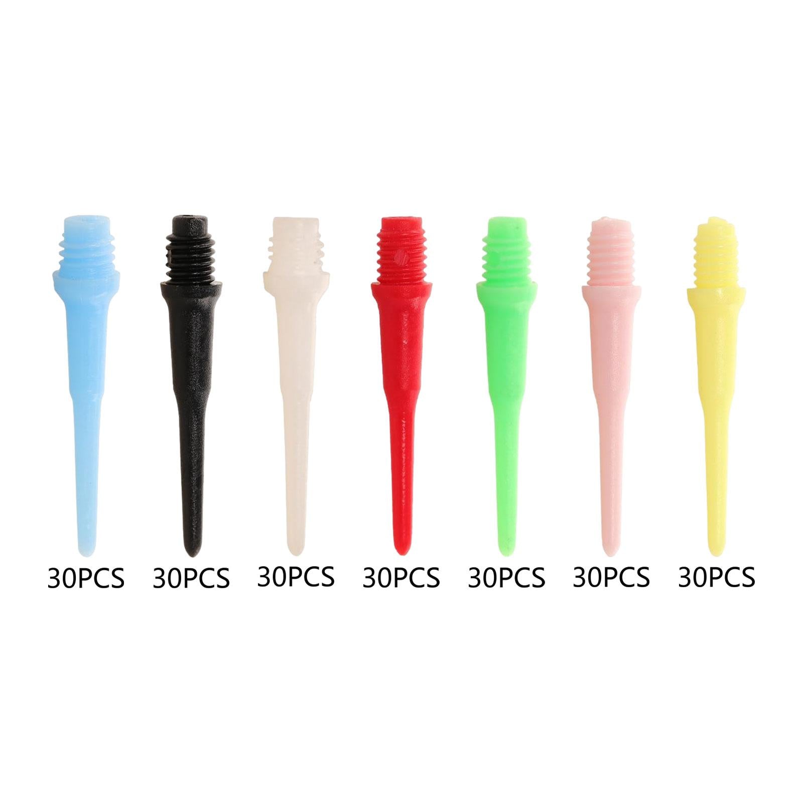 30Pcs Soft Tip Dart Points 2BA Lightweight 1.18 Inches Long Dart Accessories Blue