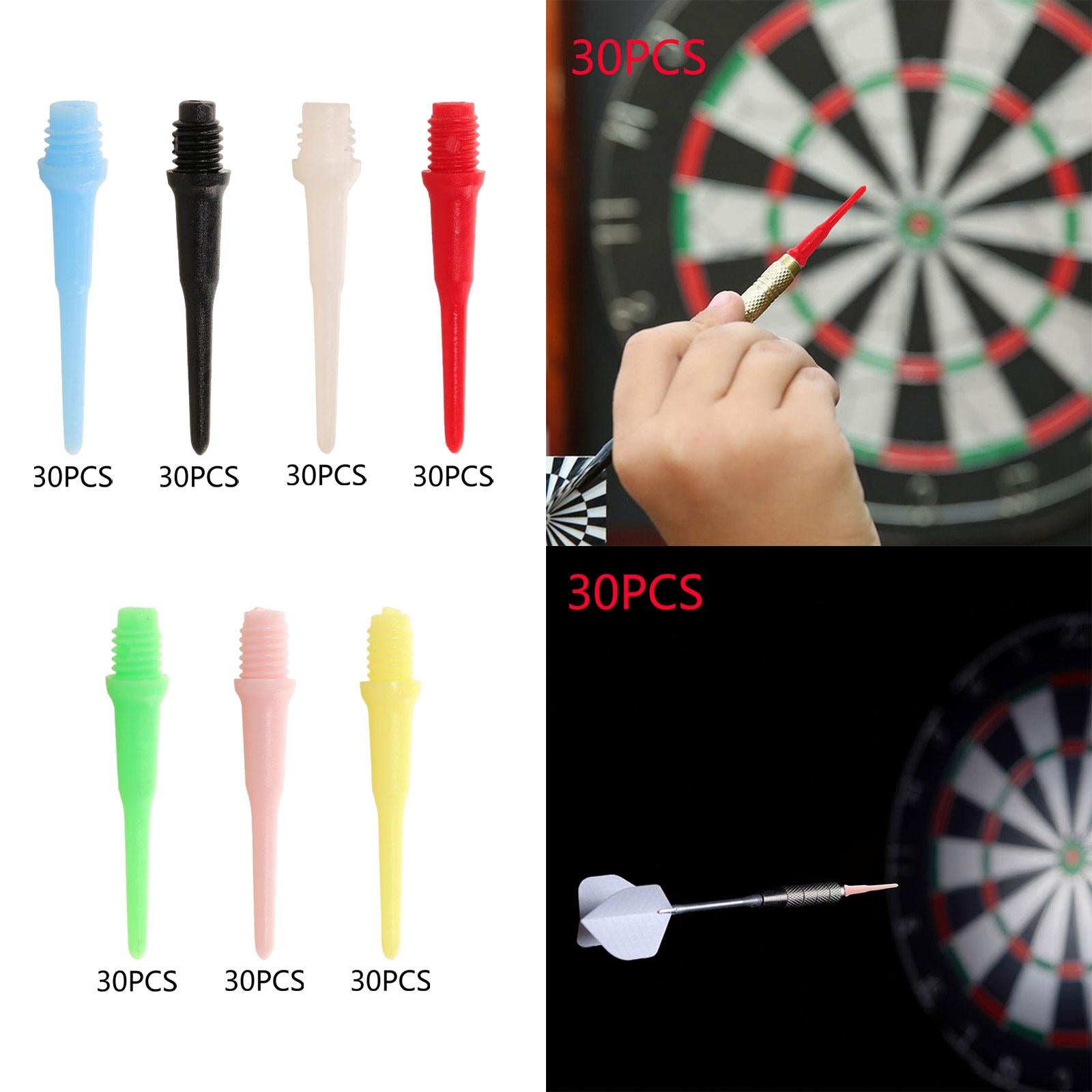 30Pcs Soft Tip Dart Points 2BA Lightweight 1.18 Inches Long Dart Accessories Blue