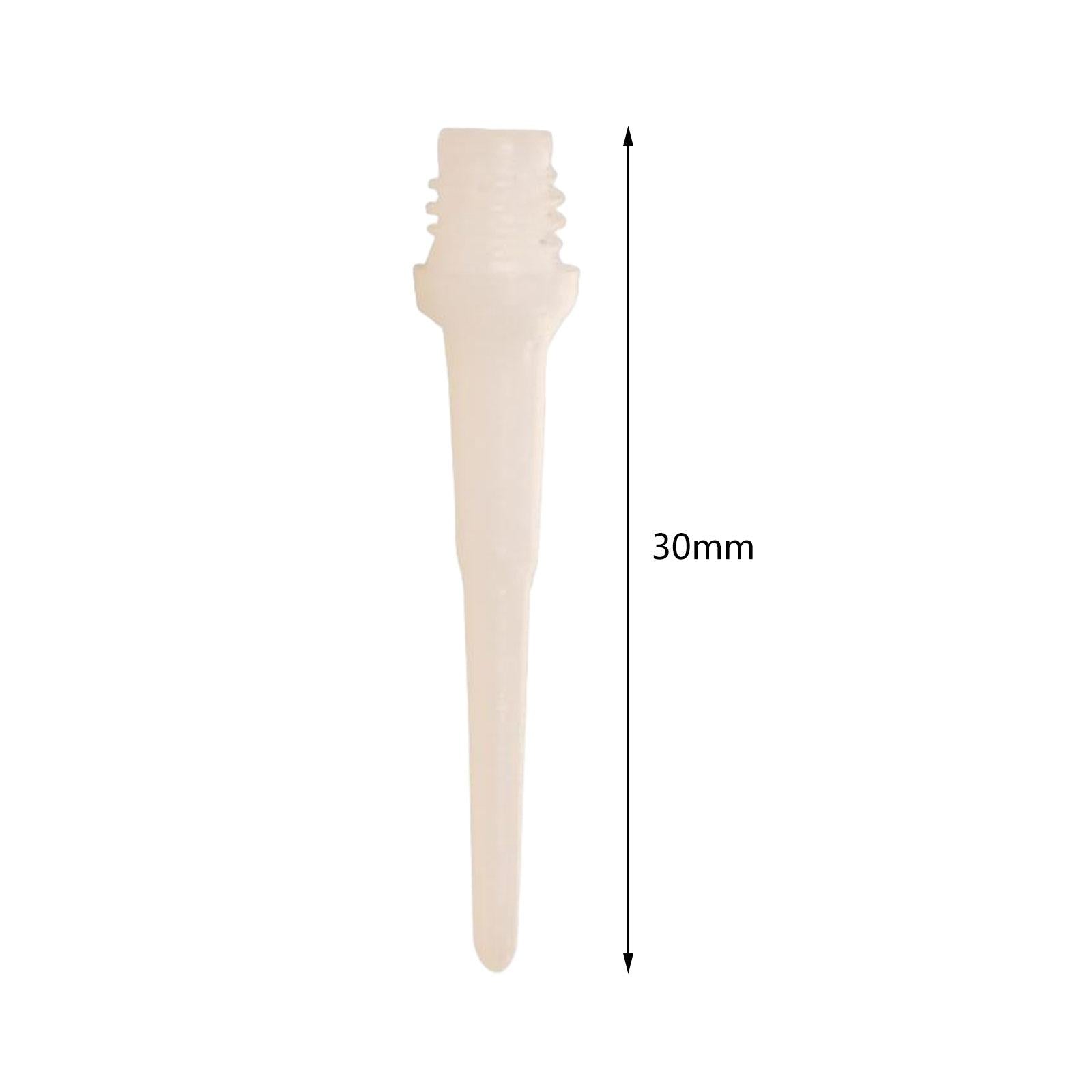2x30Pcs Soft Tip Dart Points 2BA Lightweight 1.18 Inches Long Dart Accessories White