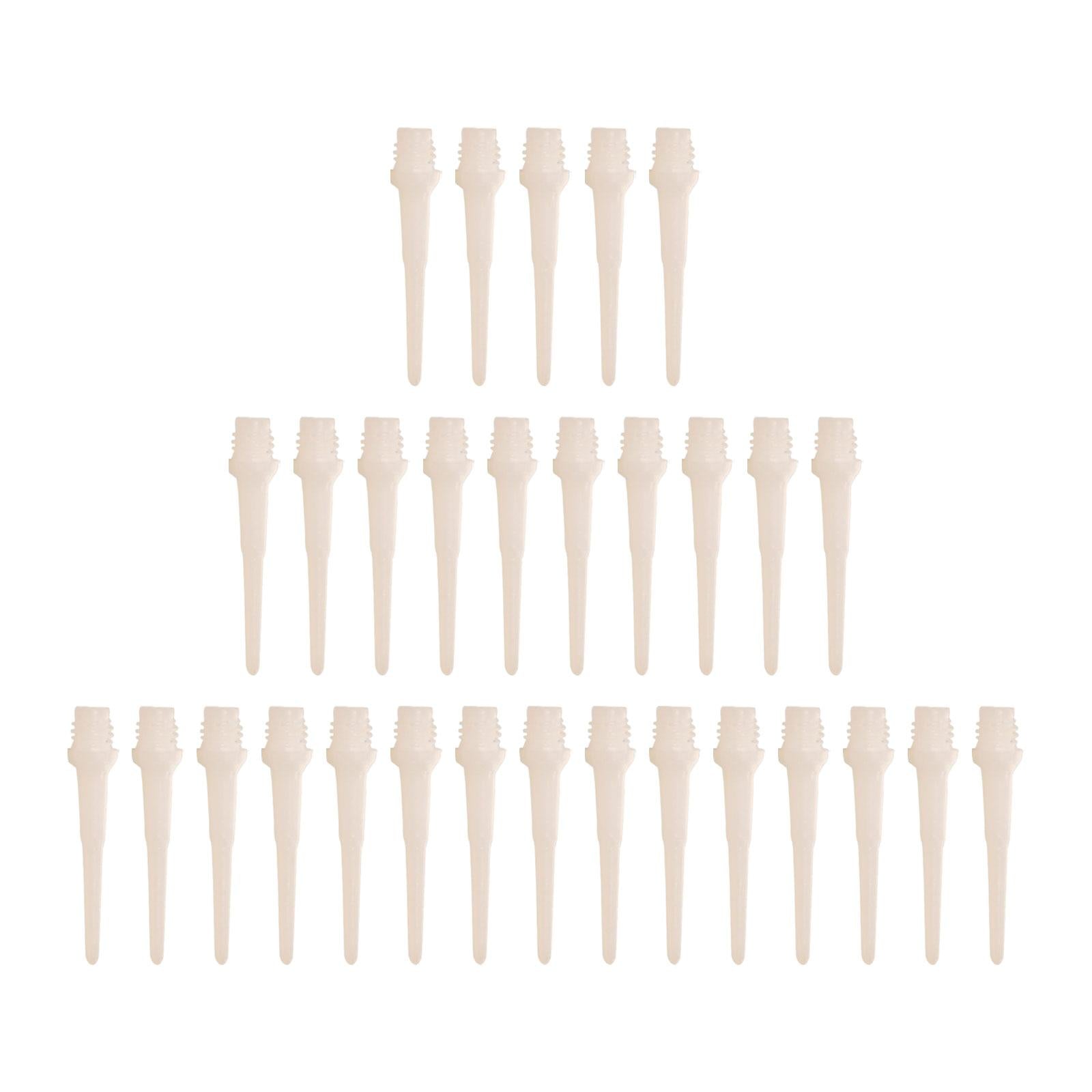 3x30Pcs Soft Tip Dart Points 2BA Lightweight 1.18 Inches Long Dart Accessories White