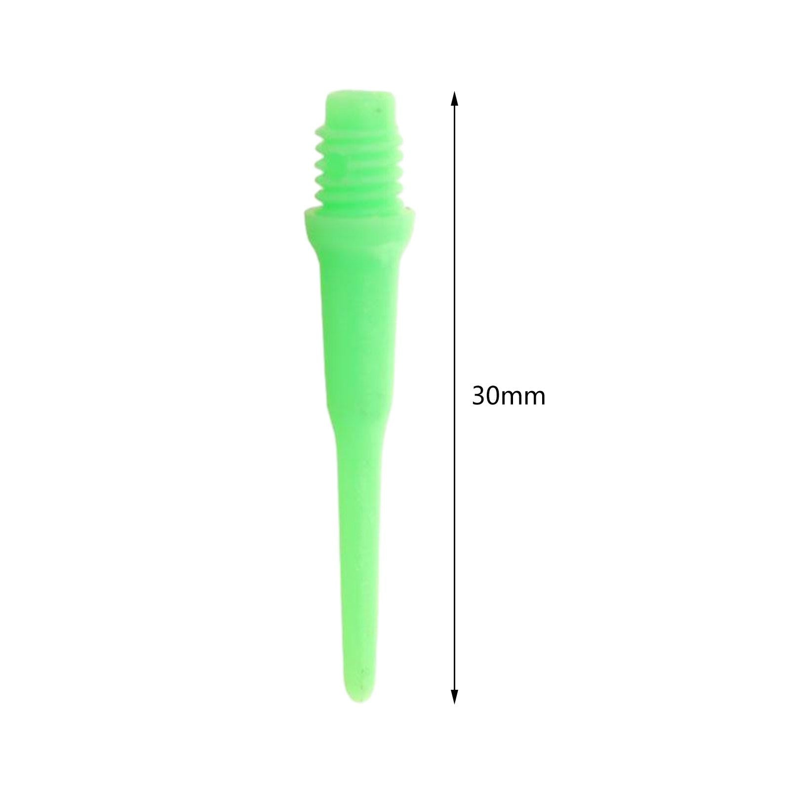 30Pcs Soft Tip Dart Points 2BA Lightweight 1.18 Inches Long Dart Accessories Green