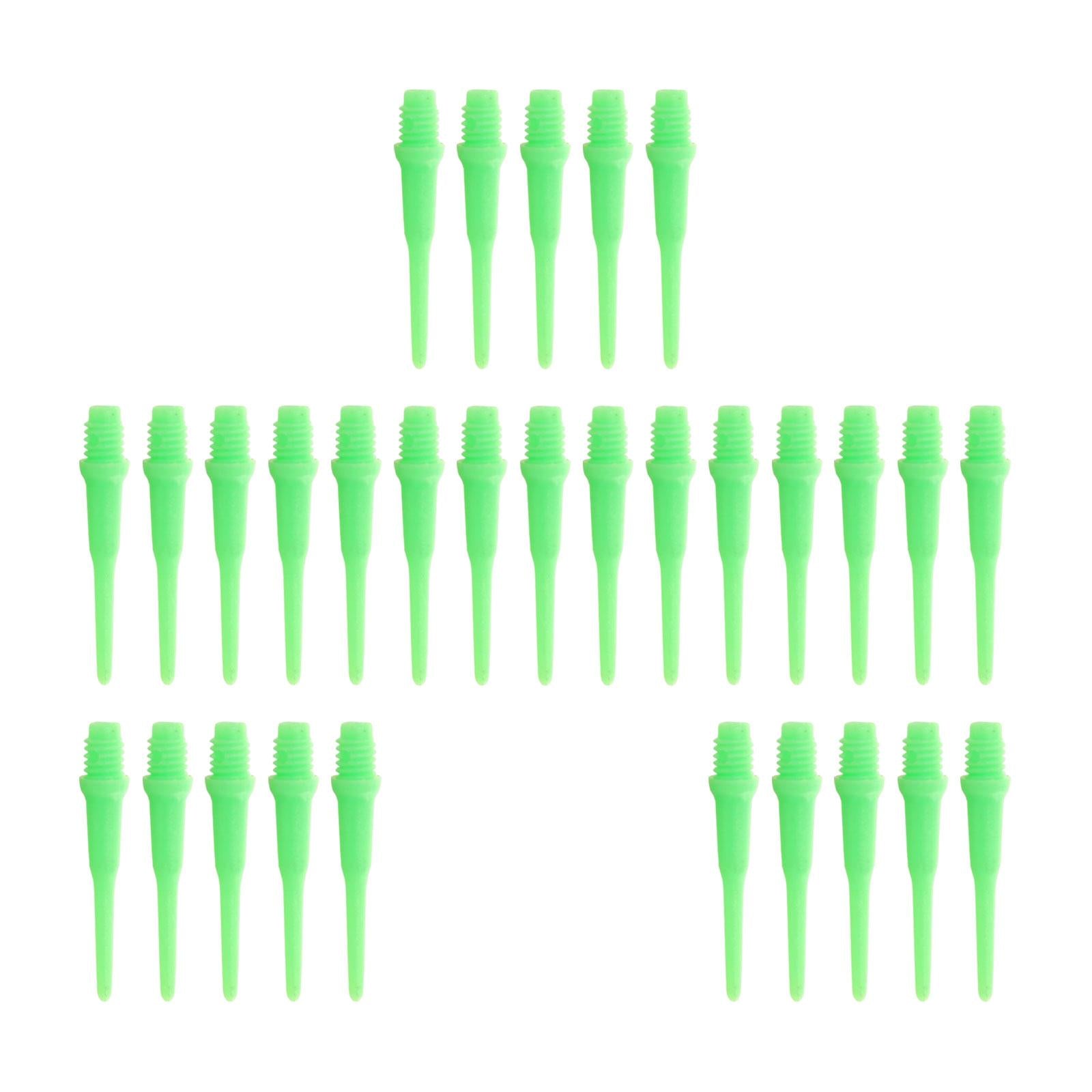30Pcs Soft Tip Dart Points 2BA Lightweight 1.18 Inches Long Dart Accessories Green