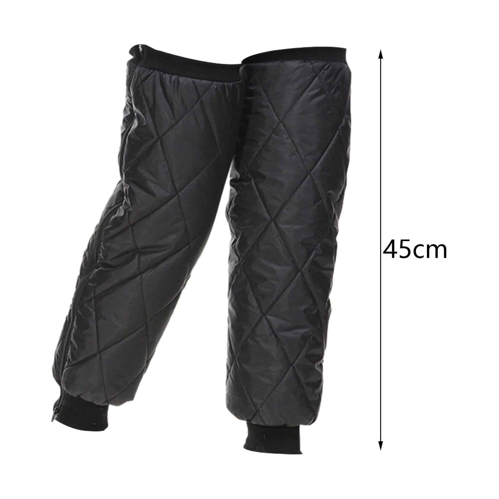 1 Pair Leg Warmers Zipper Knee Pads for Cold Weather Camping Mountain Biking 45cm