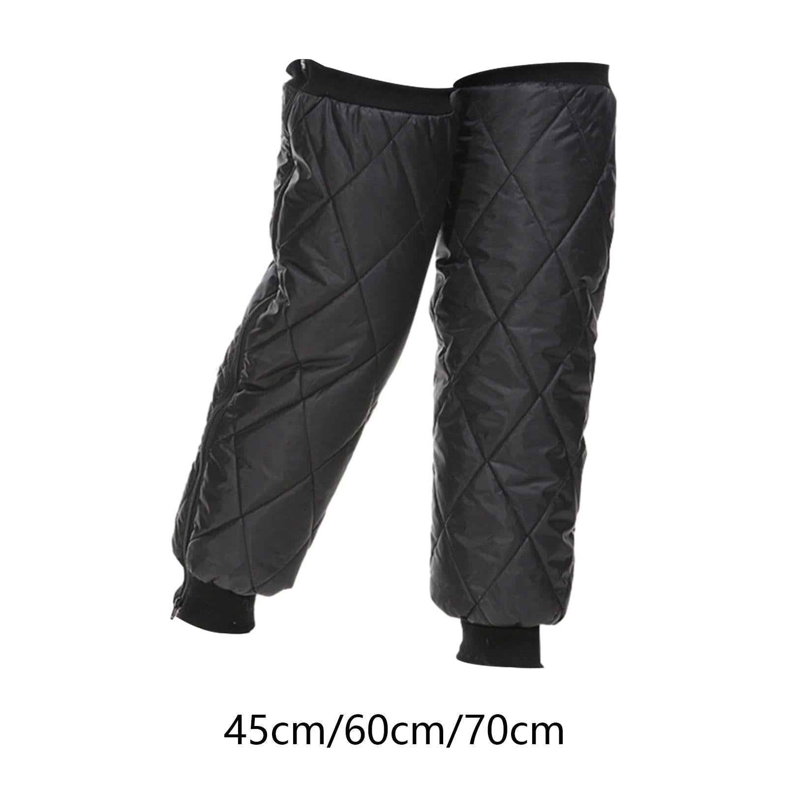 1 Pair Leg Warmers Zipper Knee Pads for Cold Weather Camping Mountain Biking 45cm
