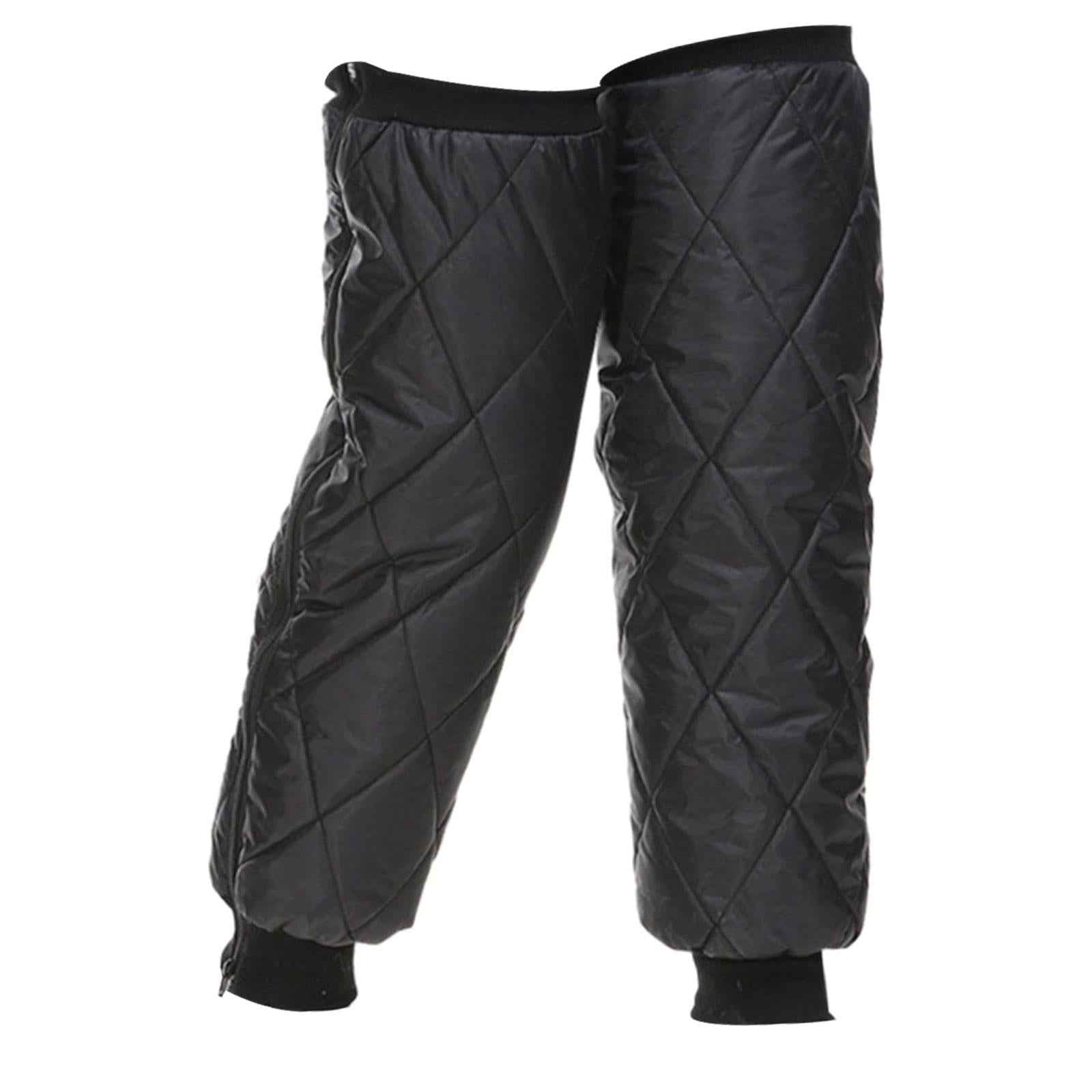1 Pair Leg Warmers Zipper Knee Pads for Cold Weather Camping Mountain Biking 45cm
