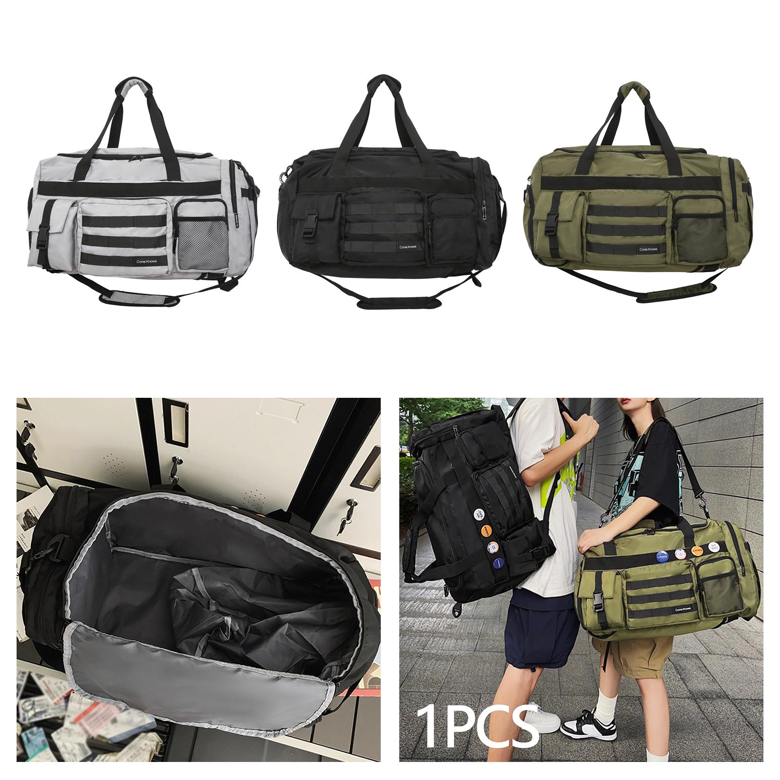 Travel Duffle Backpack Bag Large Sports Gym Bag for Exercise Fitness Outddor Gray