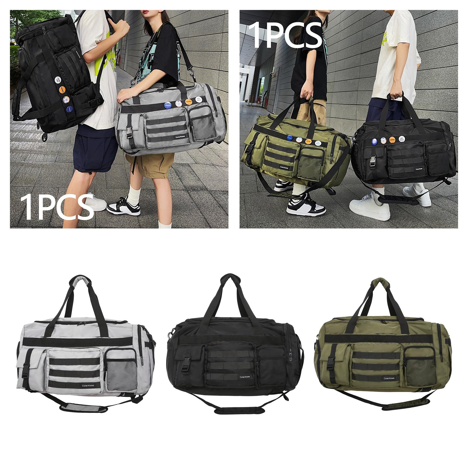 Travel Duffle Backpack Bag Large Sports Gym Bag for Exercise Fitness Outddor Gray