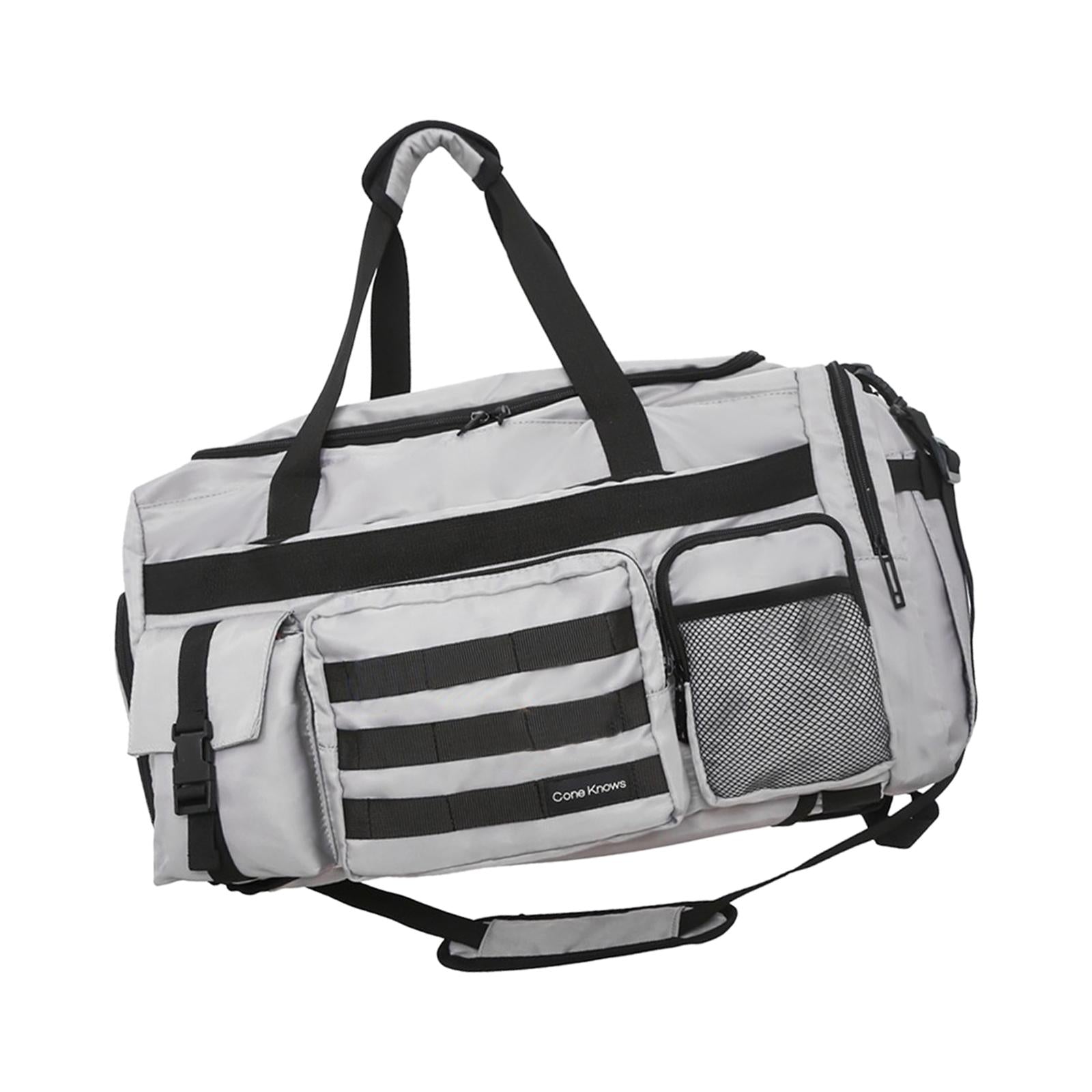 Travel Duffle Backpack Bag Large Sports Gym Bag for Exercise Fitness Outddor Gray