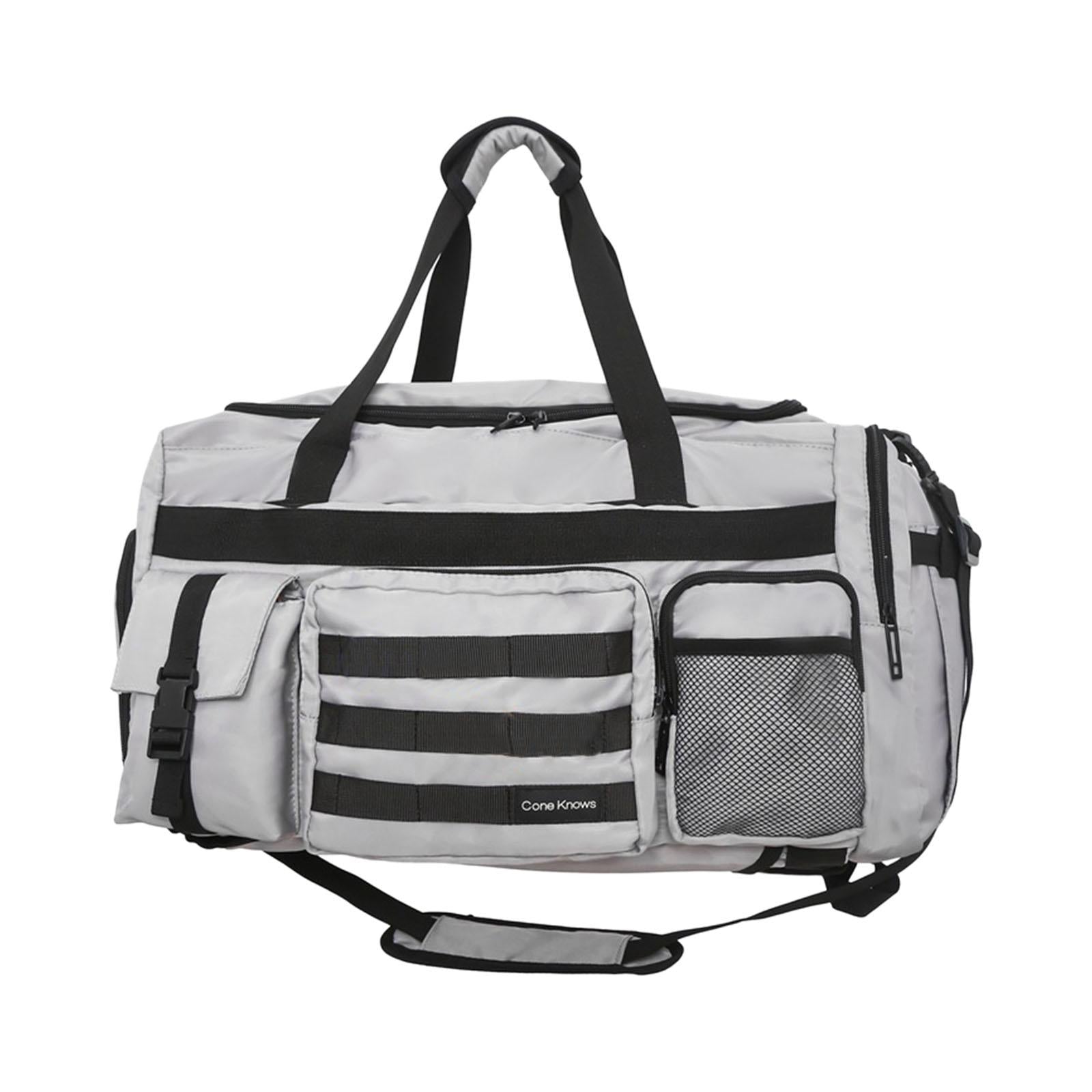 Travel Duffle Backpack Bag Large Sports Gym Bag for Exercise Fitness Outddor Gray