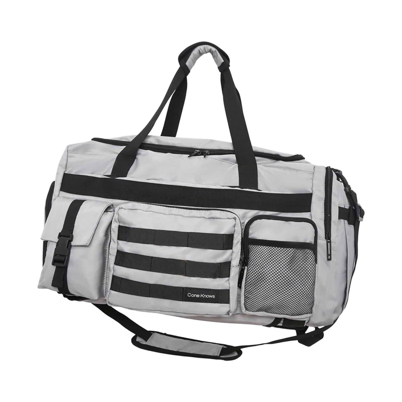 Travel Duffle Backpack Bag Large Sports Gym Bag for Exercise Fitness Outddor Gray