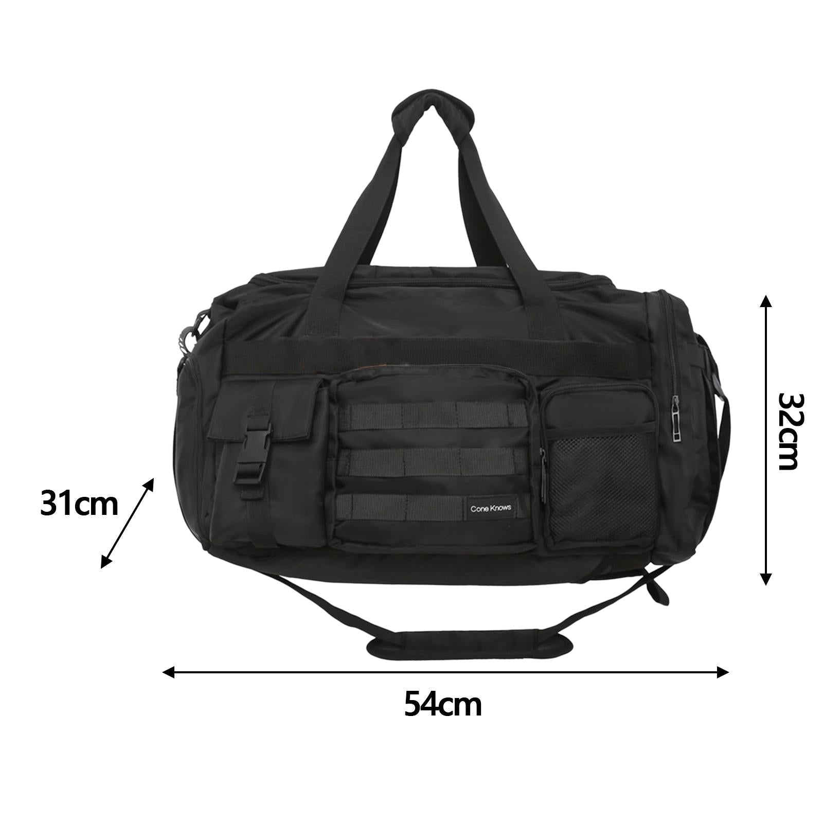 Travel Duffle Backpack Bag Large Sports Gym Bag for Exercise Fitness Outddor Black
