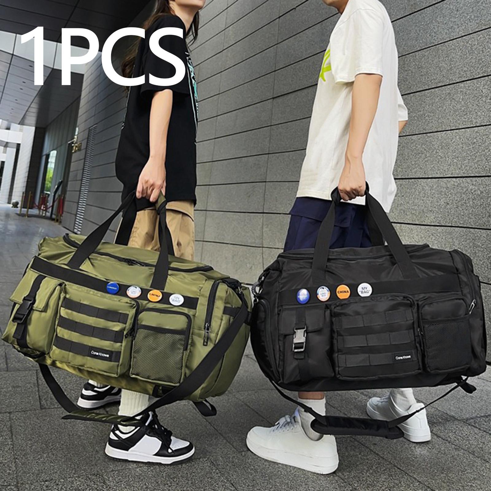 Travel Duffle Backpack Bag Large Sports Gym Bag for Exercise Fitness Outddor Black