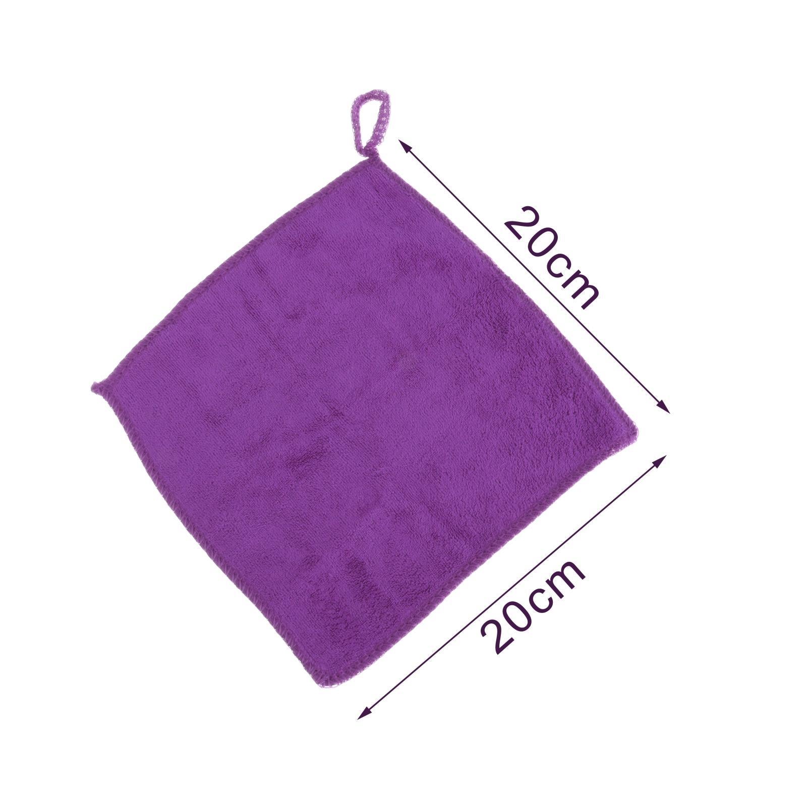 2xBilliard Cue Towel 20cmx20cm Pool Cue Clean Towel for Billiards Supplies Purple