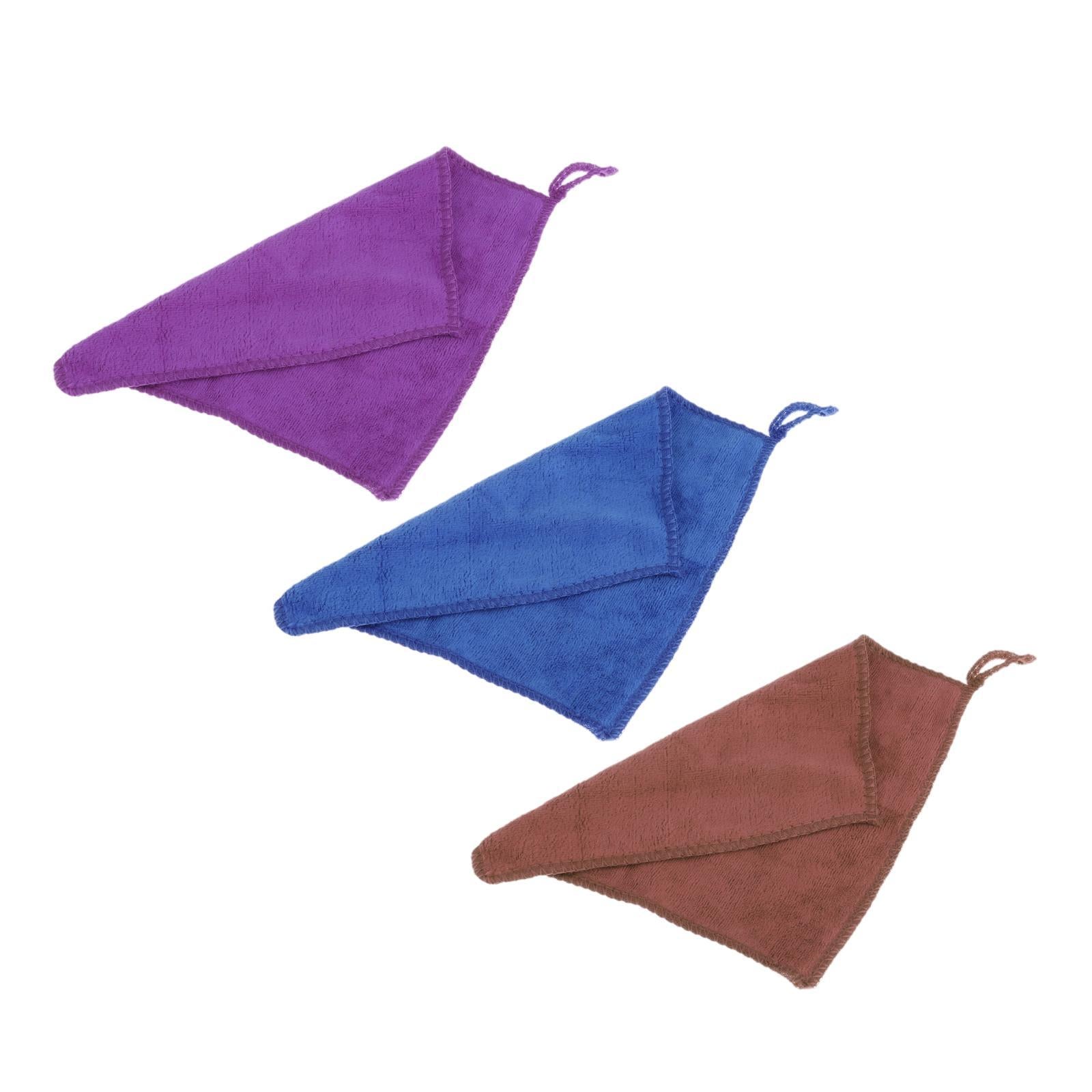 4xBilliard Cue Towel 20cmx20cm Pool Cue Clean Towel for Billiards Supplies Purple