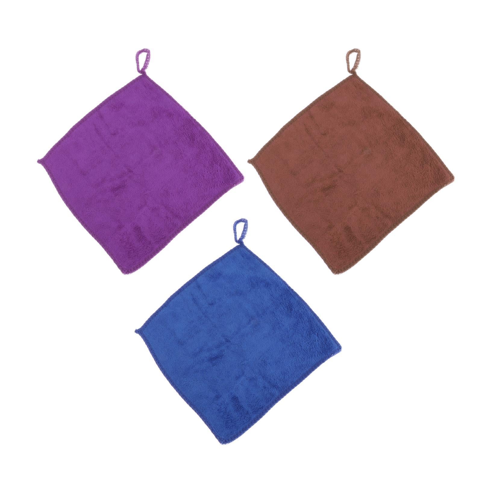 2xBilliard Cue Towel 20cmx20cm Pool Cue Clean Towel for Billiards Supplies Purple