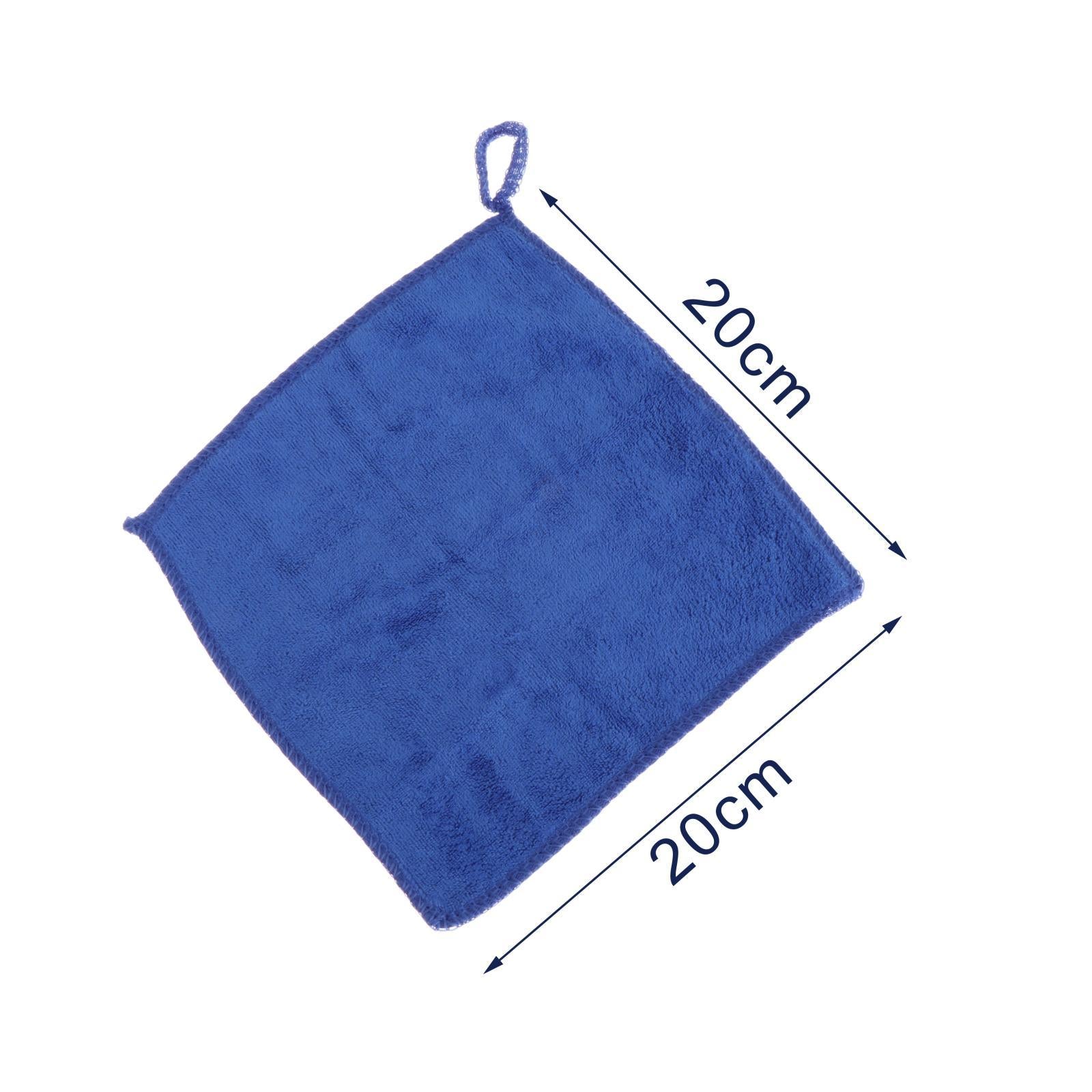 4xBilliard Cue Towel 20cmx20cm Pool Cue Clean Towel for Billiards Supplies Blue
