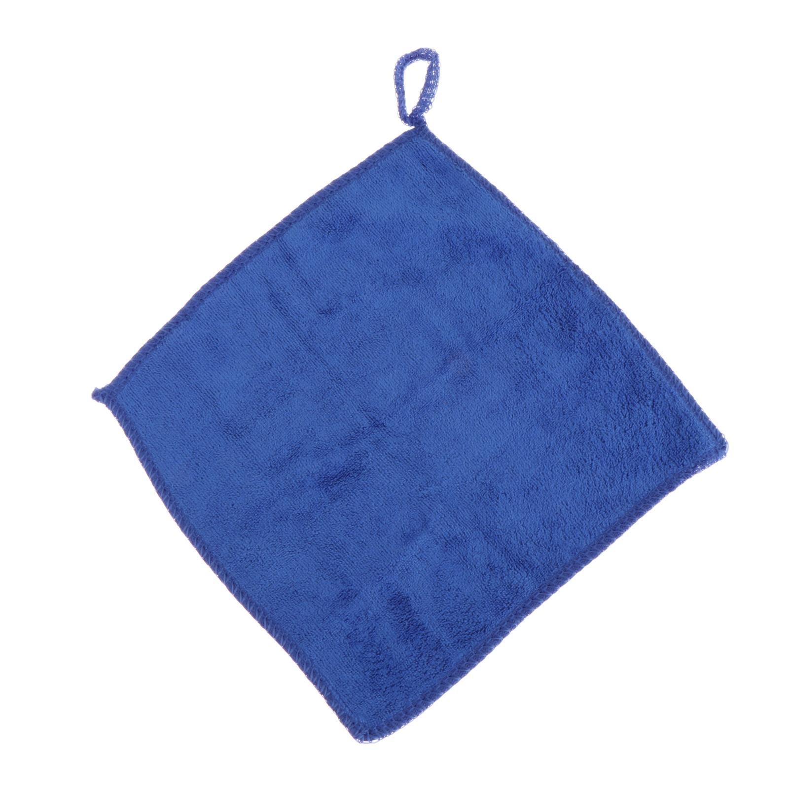 2xBilliard Cue Towel 20cmx20cm Pool Cue Clean Towel for Billiards Supplies Blue