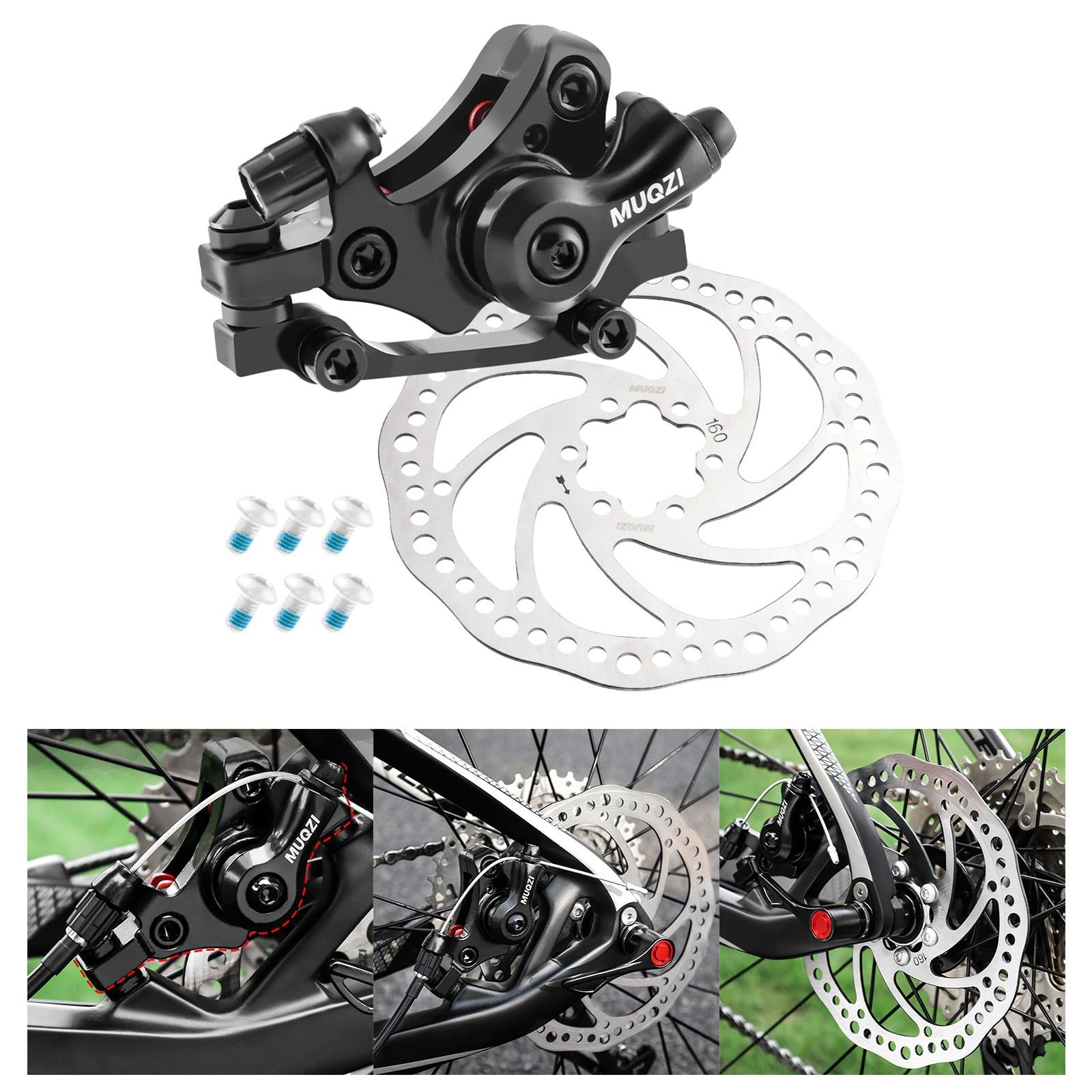 Mechanical Disc Brake with Rotor Parts for Mountain Bikes Cycling Road Bikes Front160 Round Hole