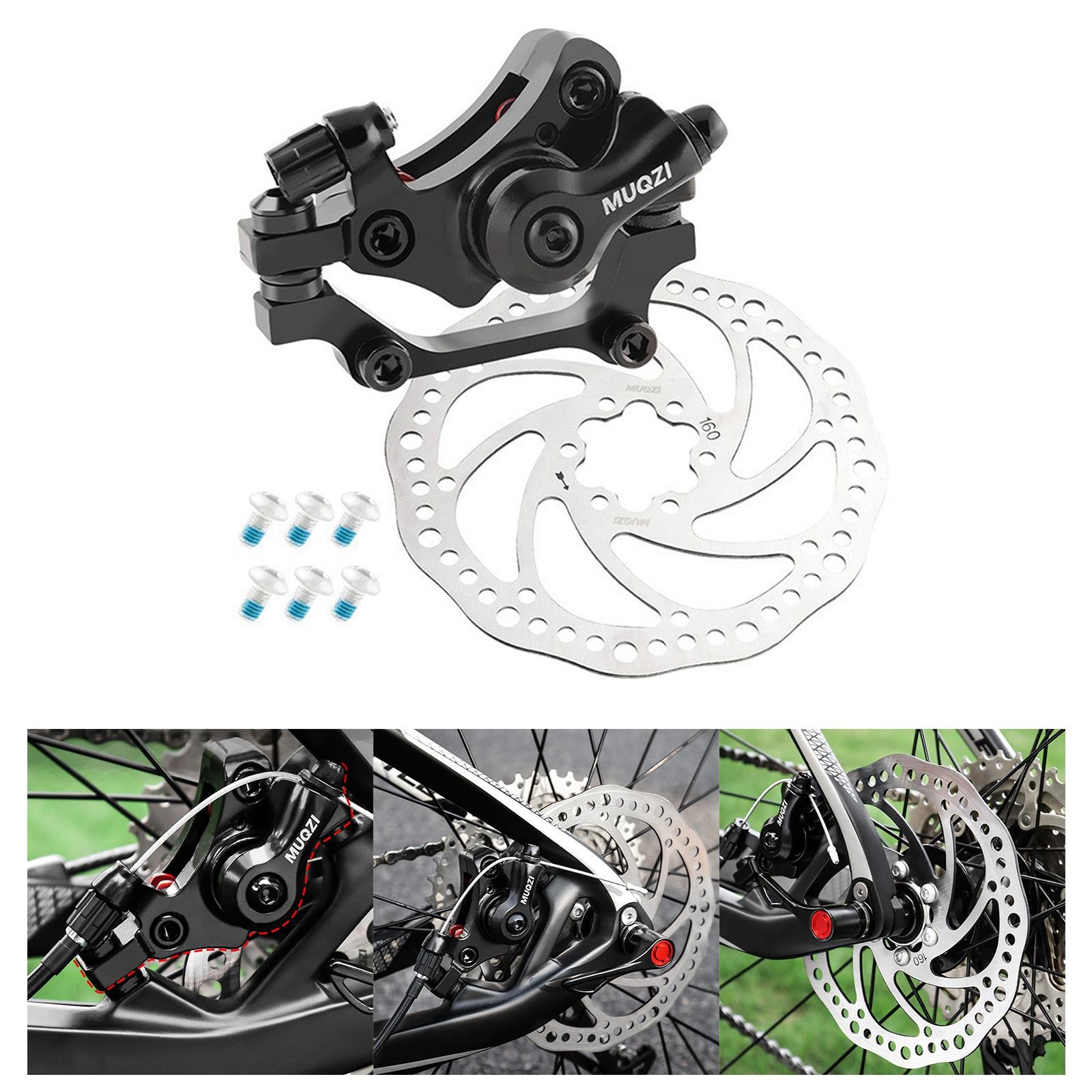 Mechanical Disc Brake with Rotor Parts for Mountain Bikes Cycling Road Bikes Rear160 Round Hole