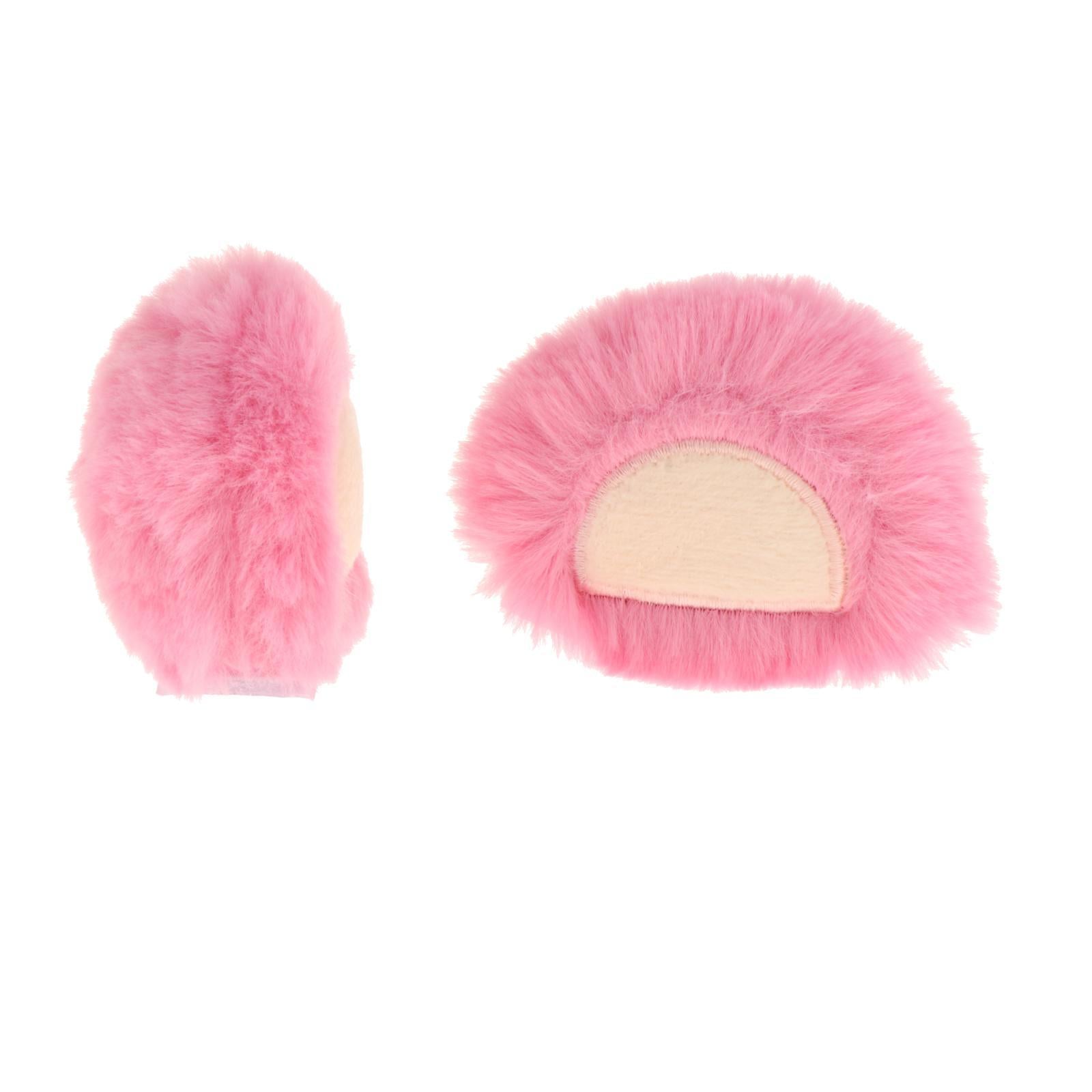 2xHelmet Decor Ears Decorative Portable Ornament for Biking Motorbiking Riding Bear Pink