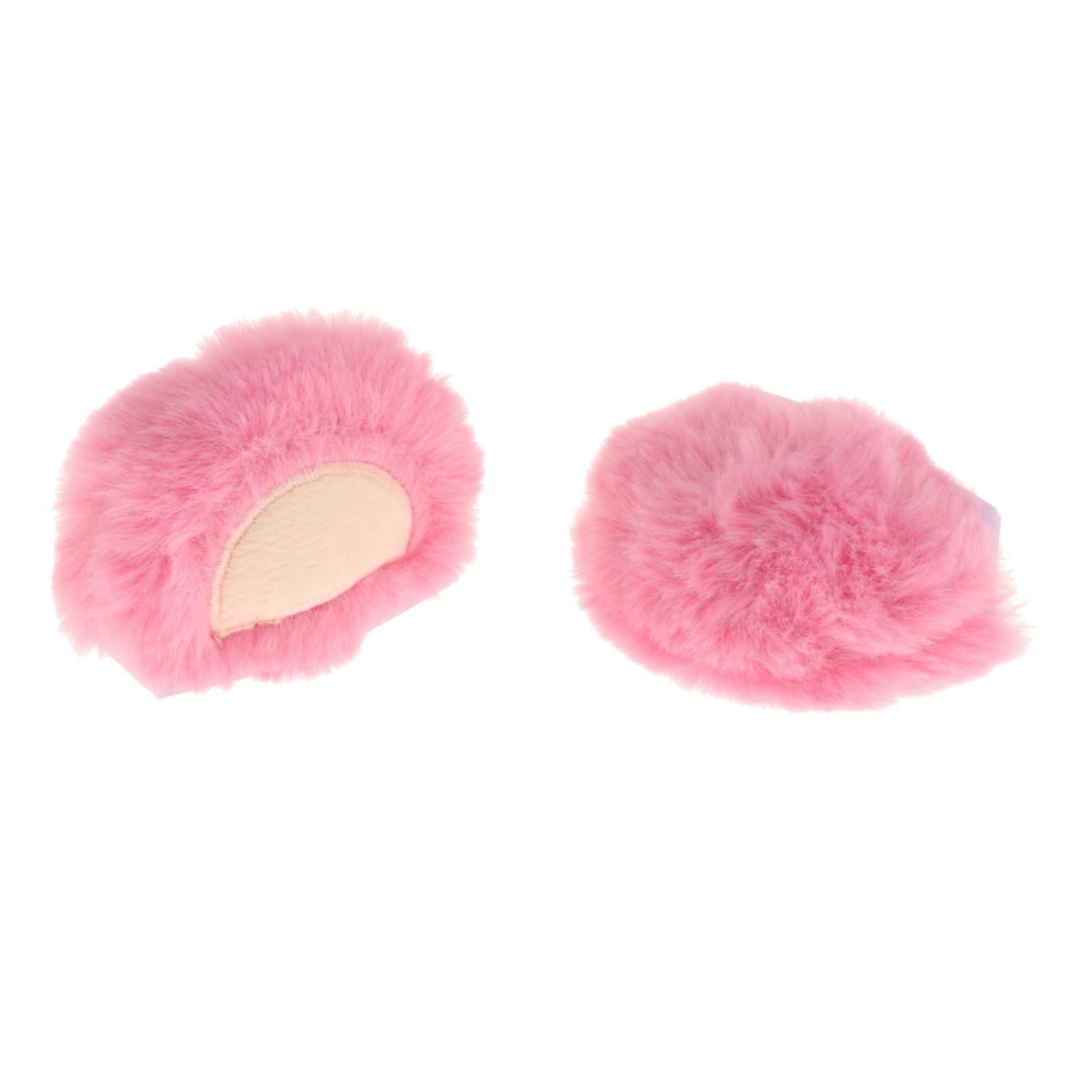 2xHelmet Decor Ears Decorative Portable Ornament for Biking Motorbiking Riding Bear Pink