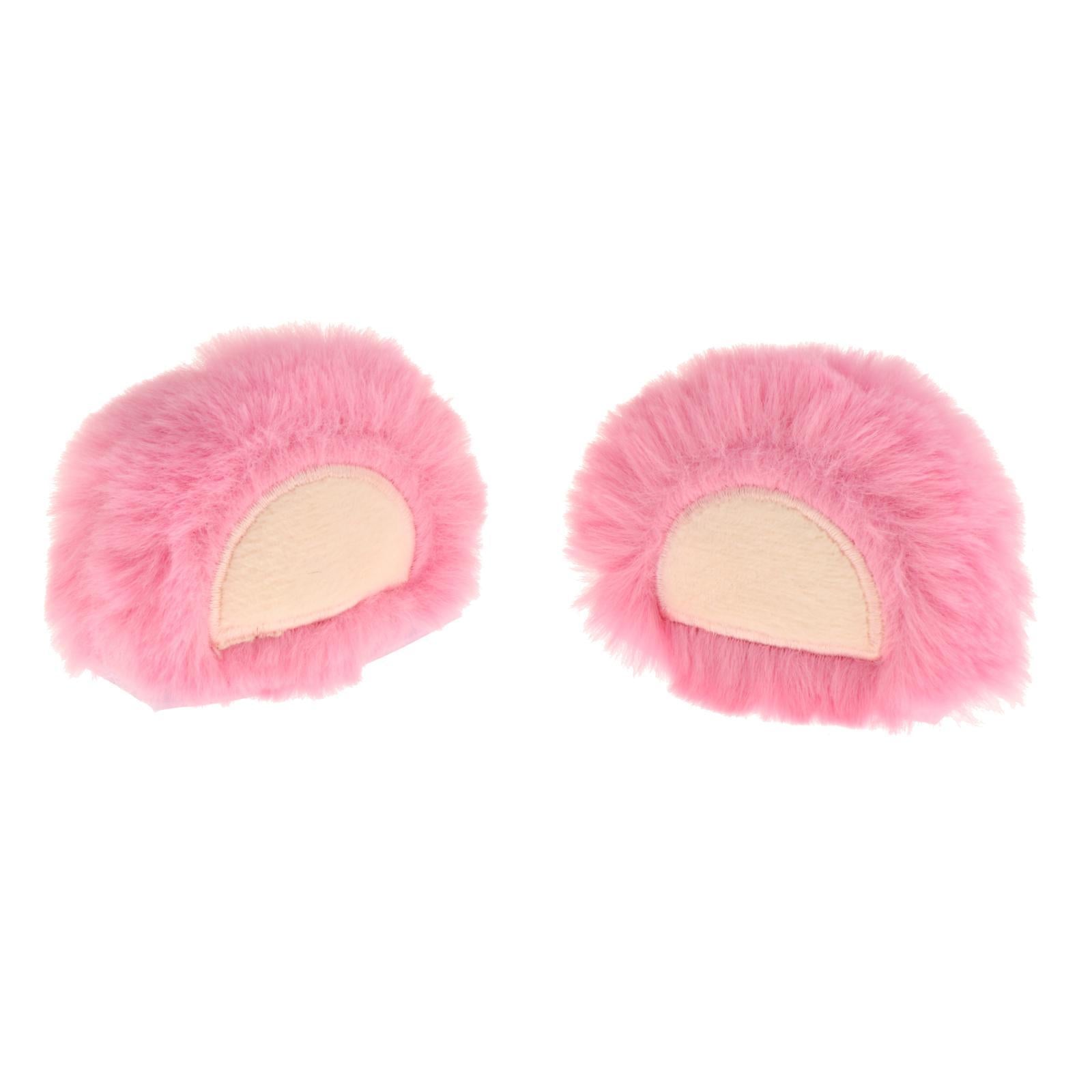 3xHelmet Decor Ears Decorative Portable Ornament for Biking Motorbiking Riding Bear Pink