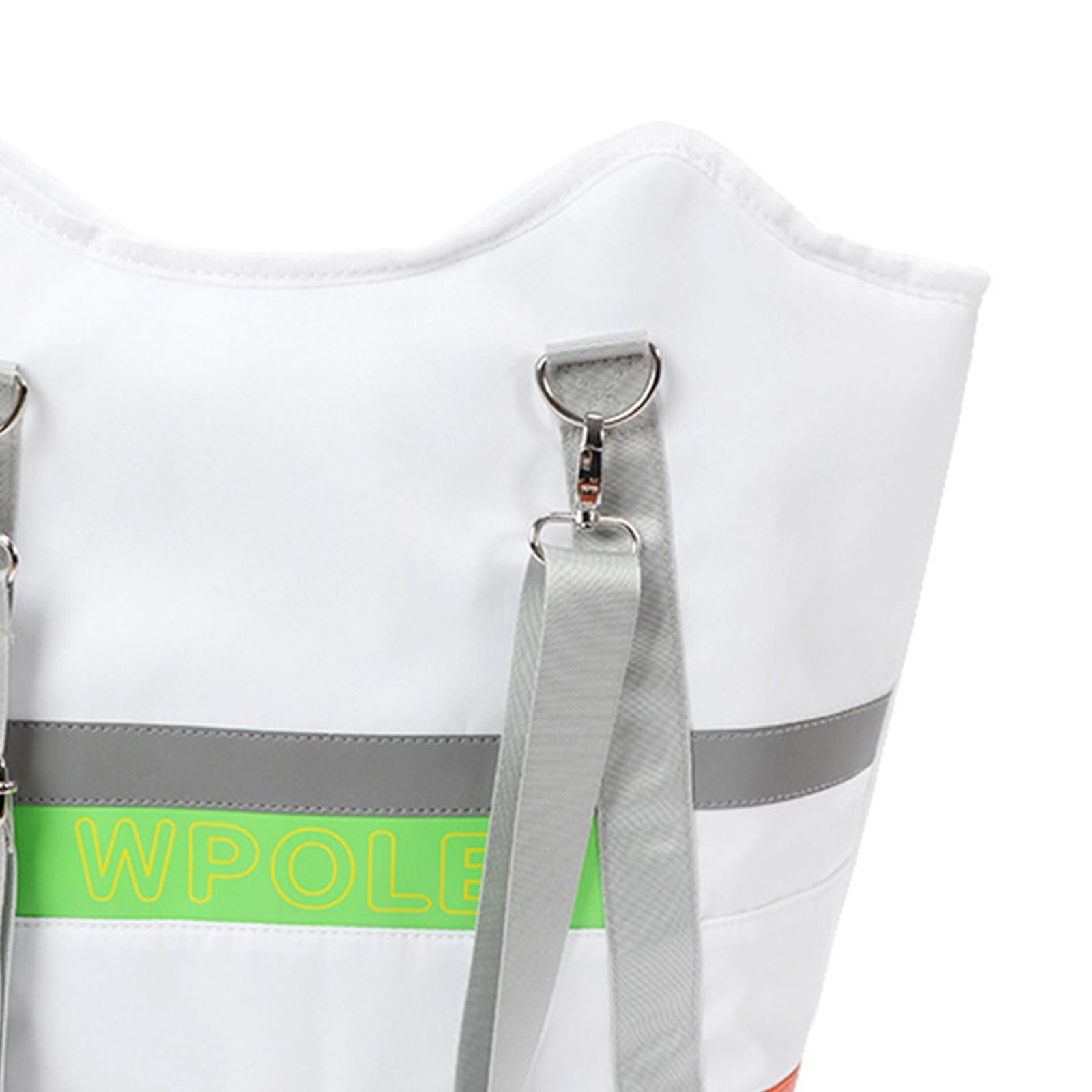 Tennis Tote Bag with Detachable Shoulder Strap Stylish Badminton Racquet Bag White