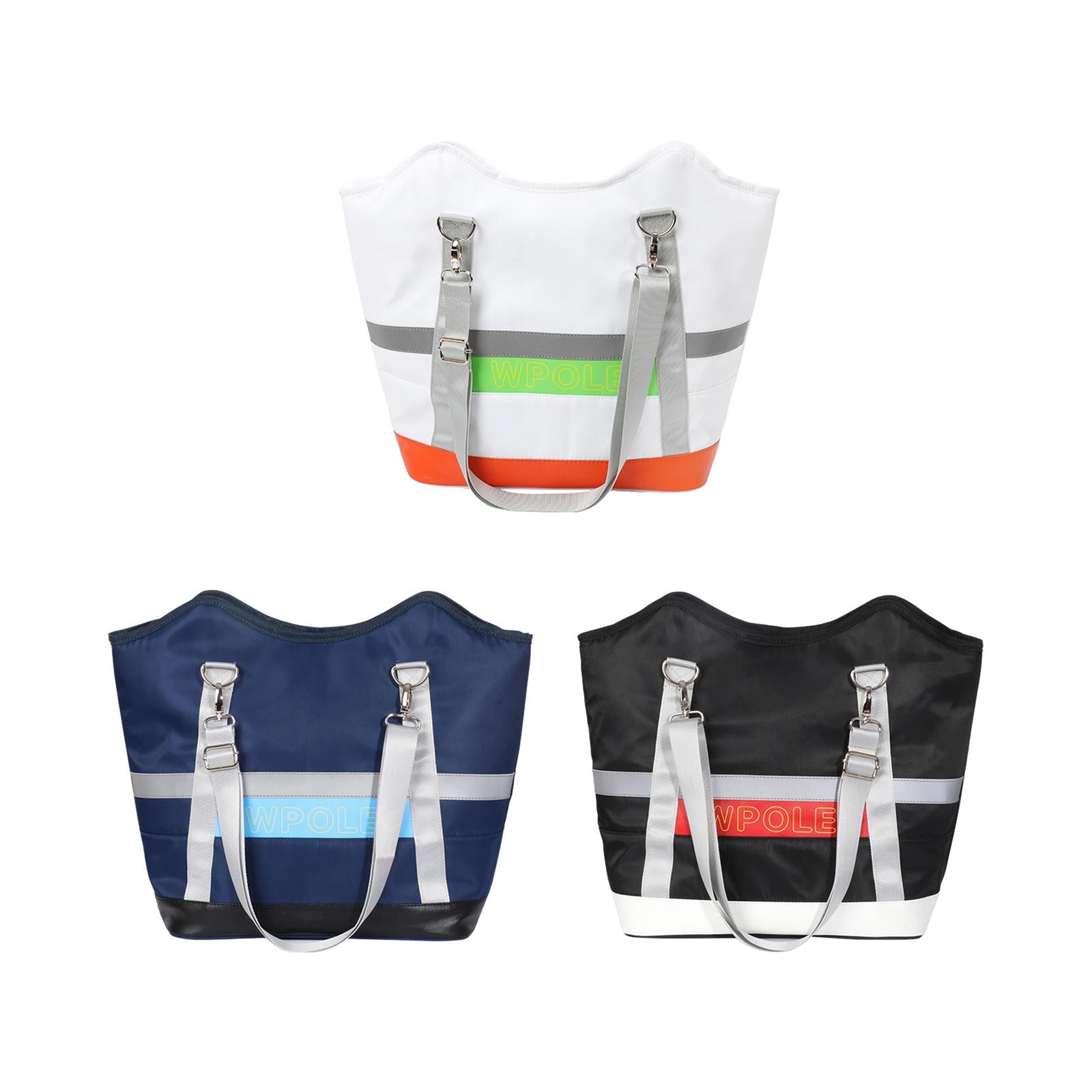 Tennis Tote Bag with Detachable Shoulder Strap Stylish Badminton Racquet Bag White