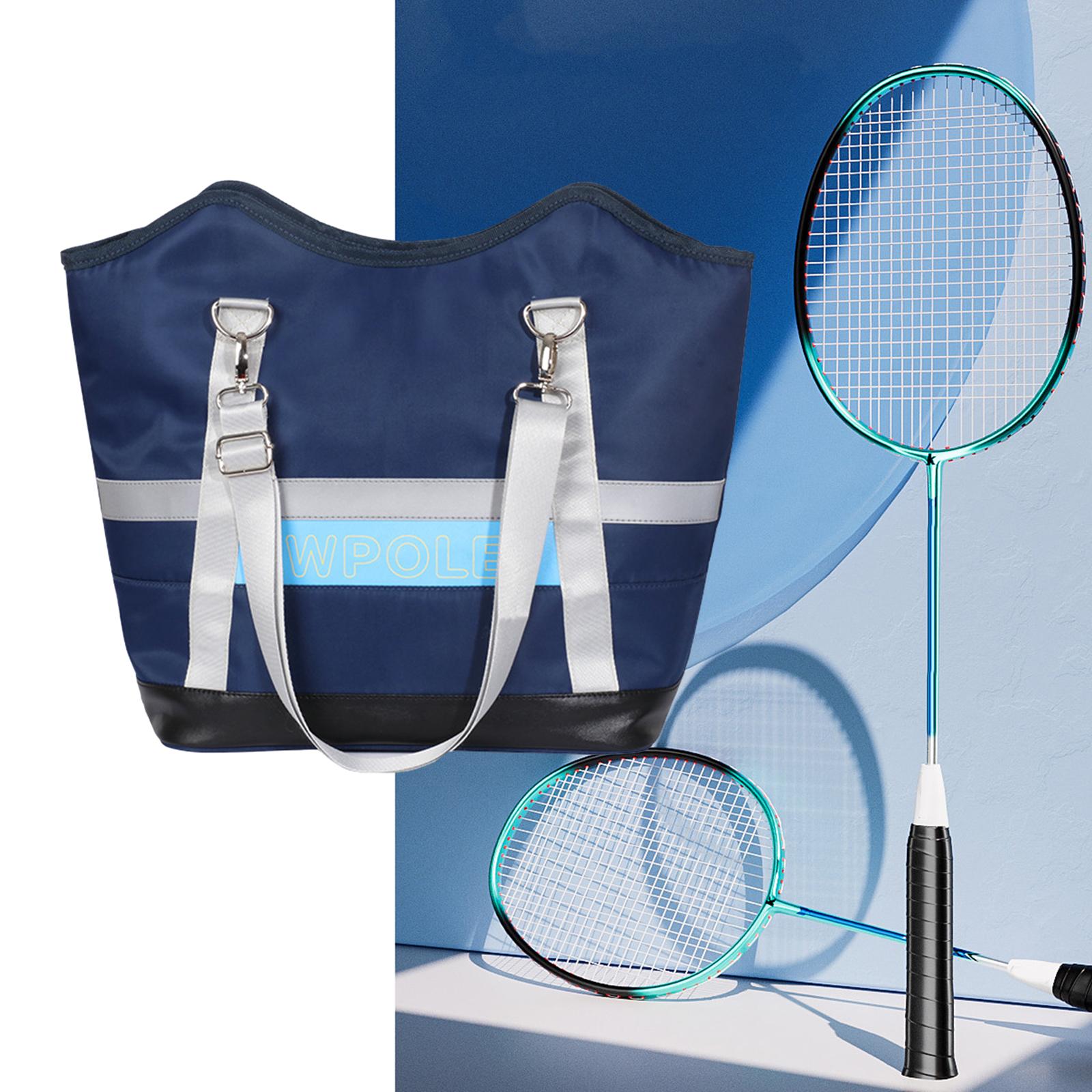 Tennis Tote Bag with Detachable Shoulder Strap Stylish Badminton Racquet Bag Blue
