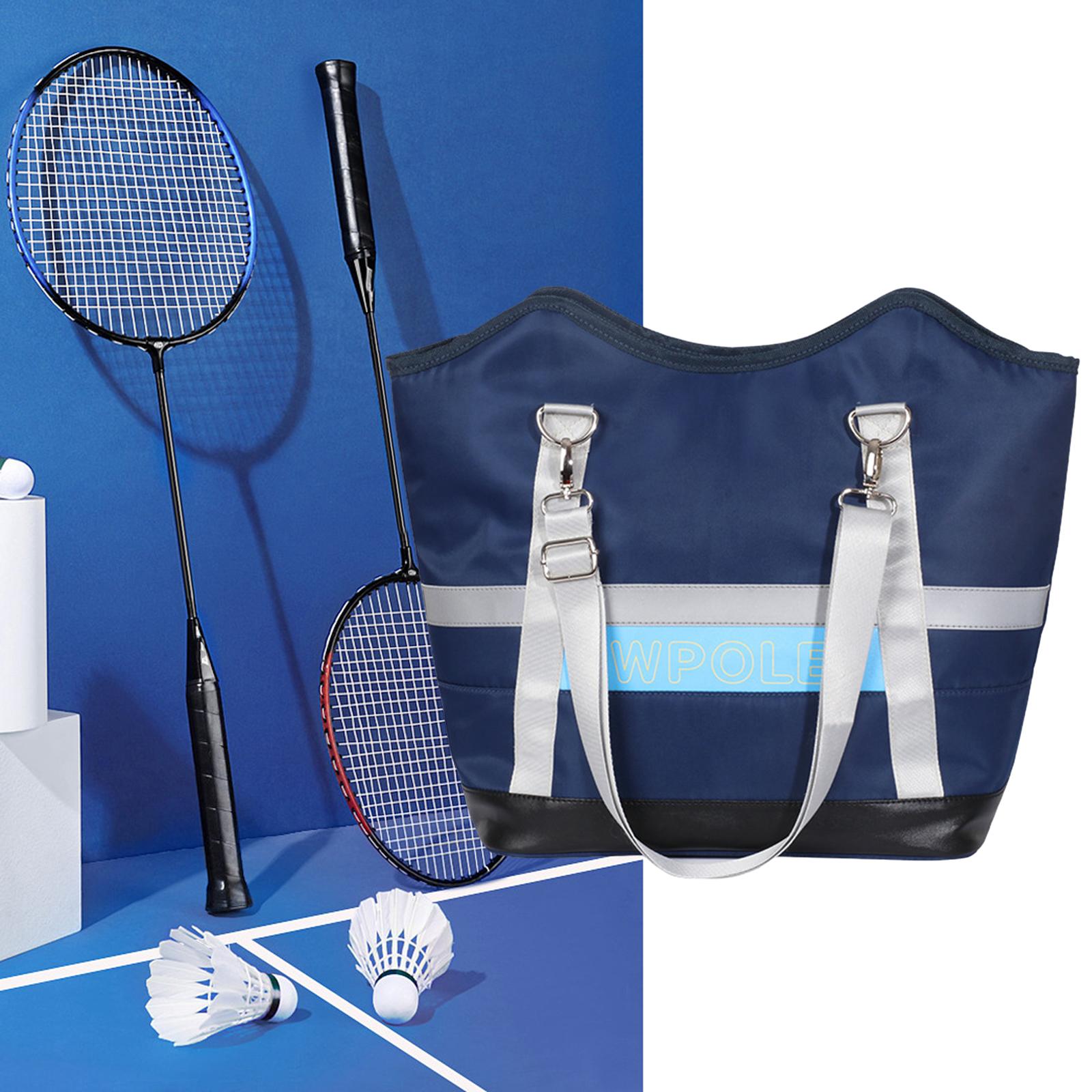 Tennis Tote Bag with Detachable Shoulder Strap Stylish Badminton Racquet Bag Blue