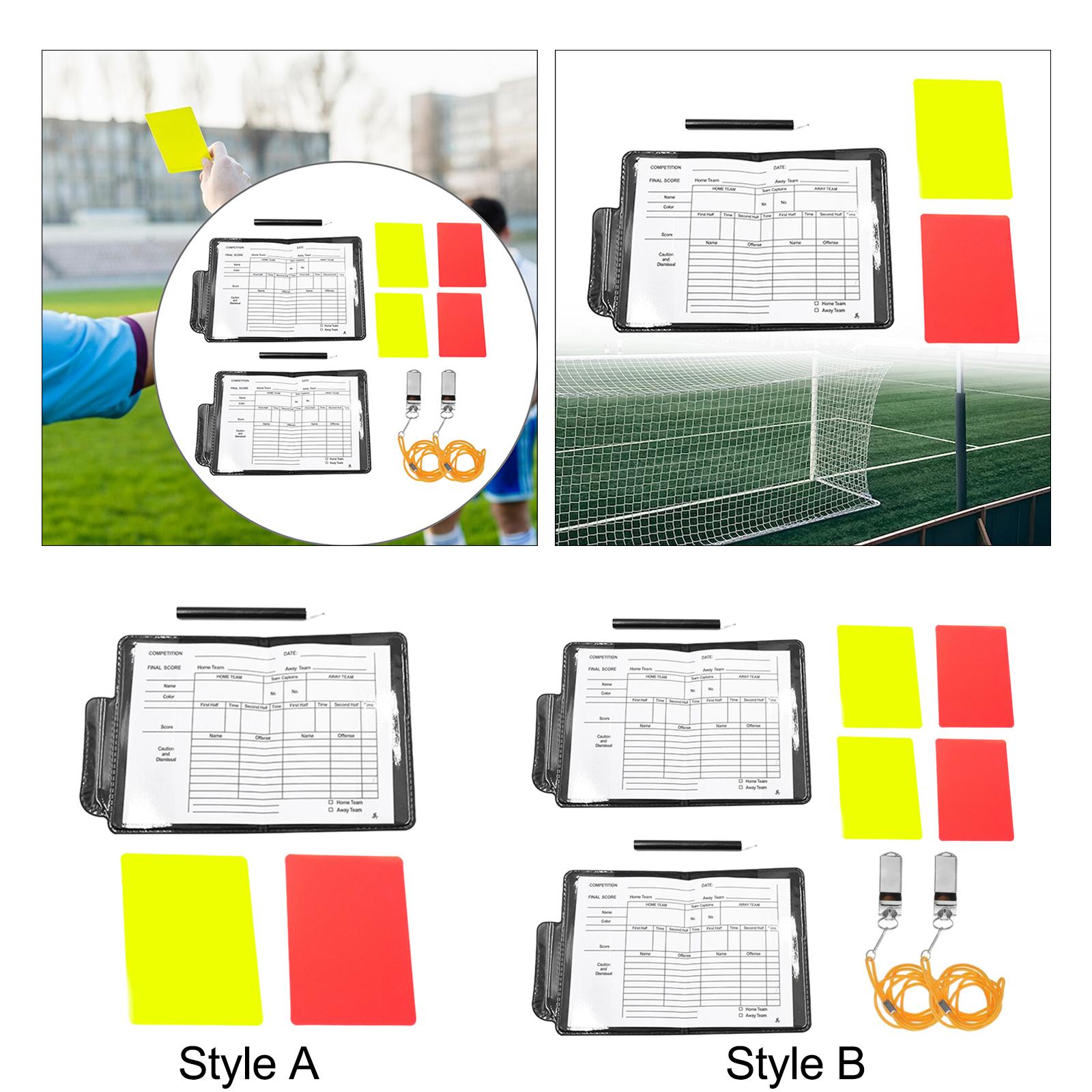 4xSoccer Referee Card Sets with Wallet for Hockey Training Volleyball Football Style A