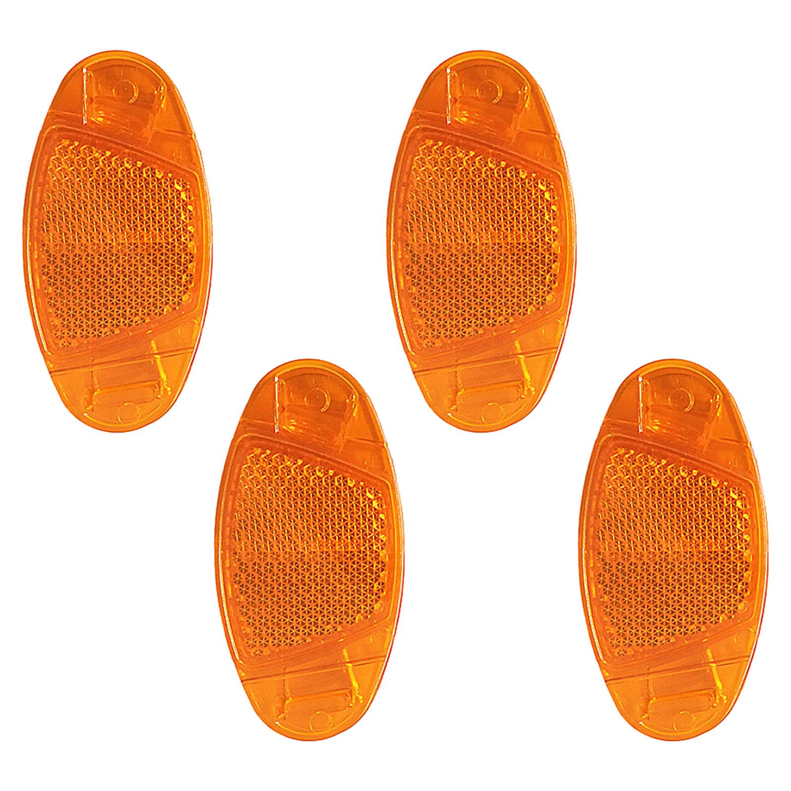 4x4 Pieces Bicycle Spoke Reflector Bike Reflectors for Bicycle Wheel Road Bike Yellow