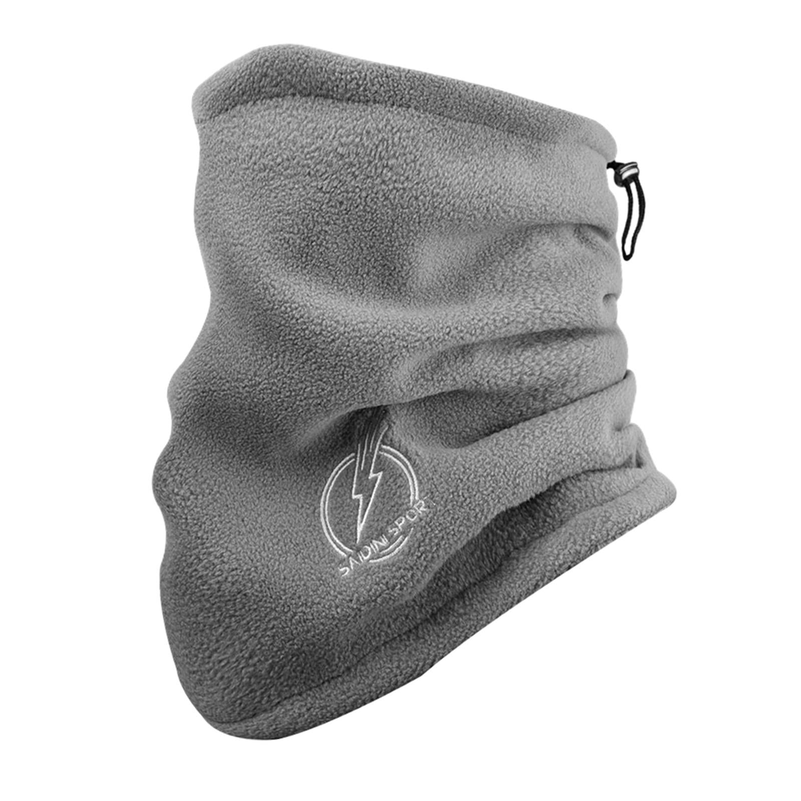 Winter Neck Gaiter Fleece for Men Scarf for Biking Snowboarding Motorcycling Gray