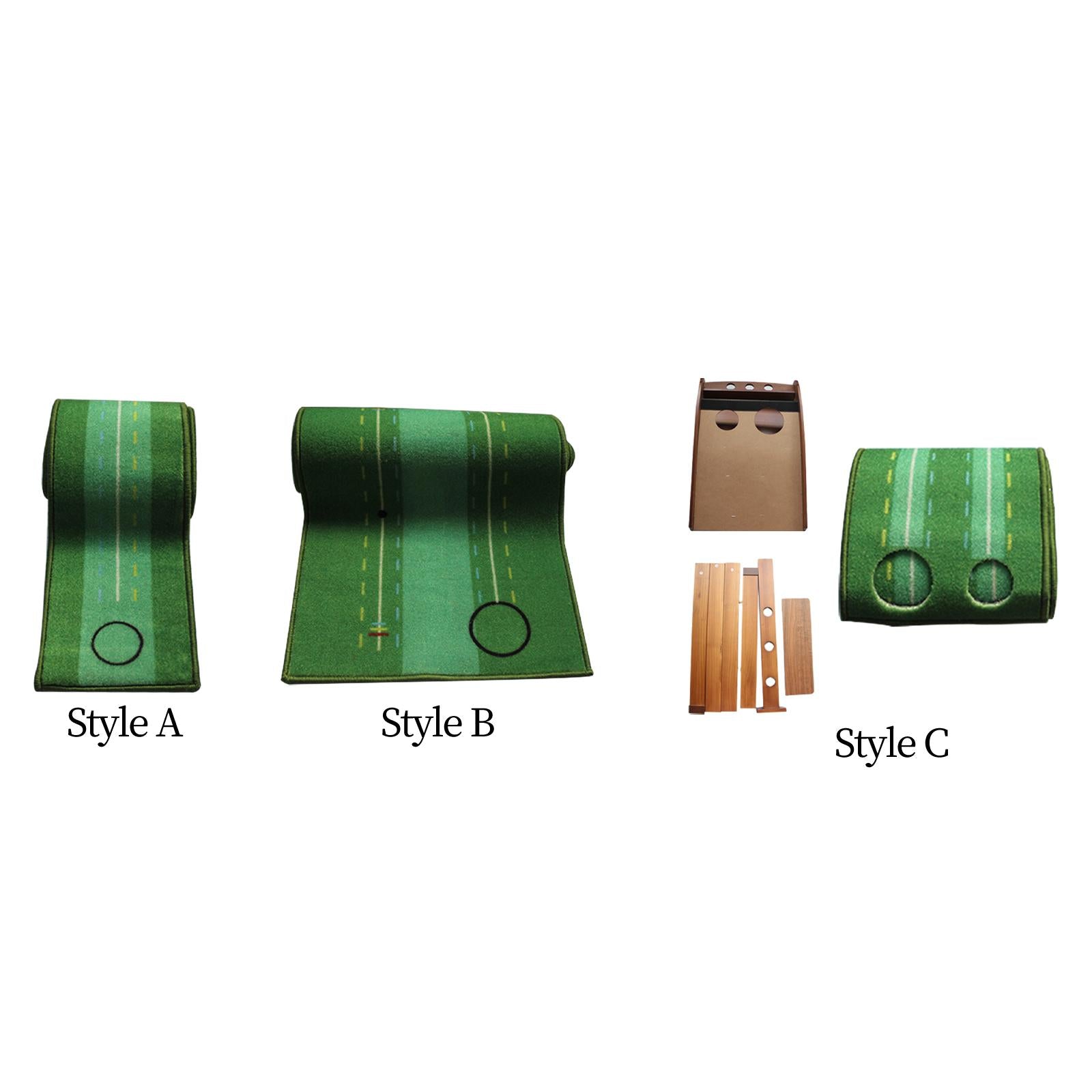 Golf Putting Mat Garden Portable Golf Hitting Mat Office Improve Golf Skills Style A