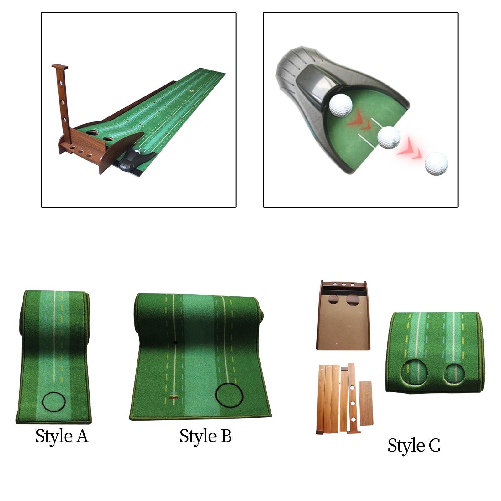 Golf Putting Mat Garden Portable Golf Hitting Mat Office Improve Golf Skills Style A