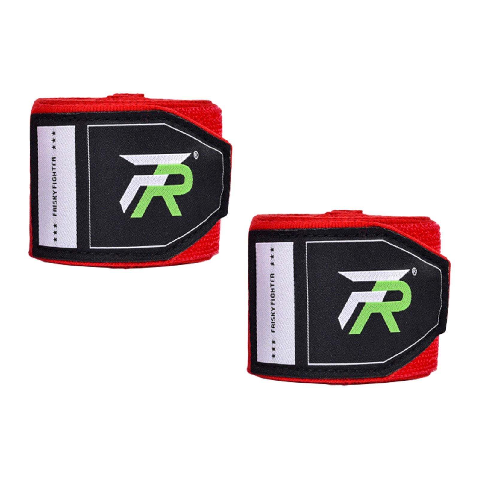 2x Boxing Hand Wraps 300cm Kickboxing Hand Wraps for Workout Sparring Karate Red