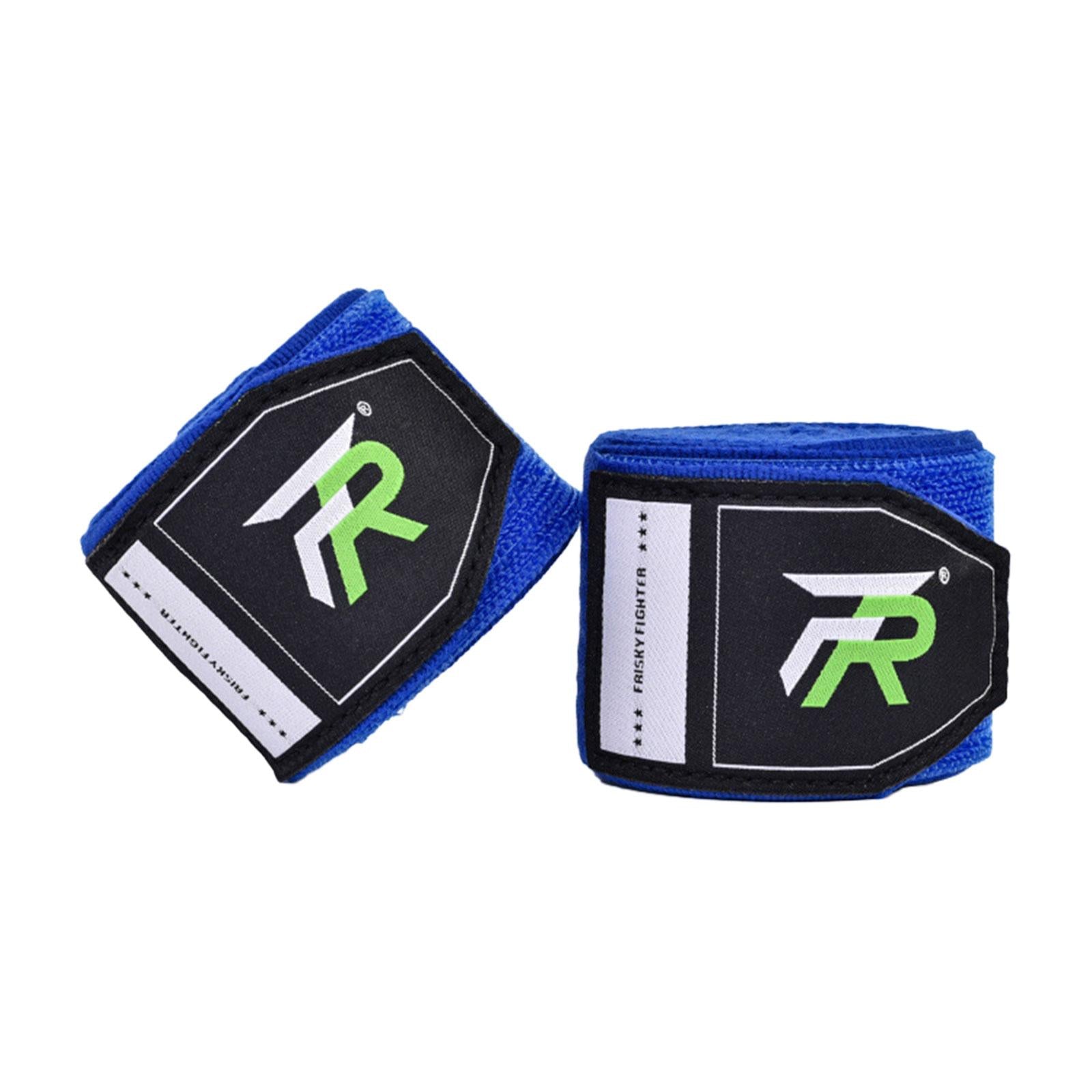 2x Boxing Hand Wraps 300cm Kickboxing Hand Wraps for Workout Sparring Karate Blue