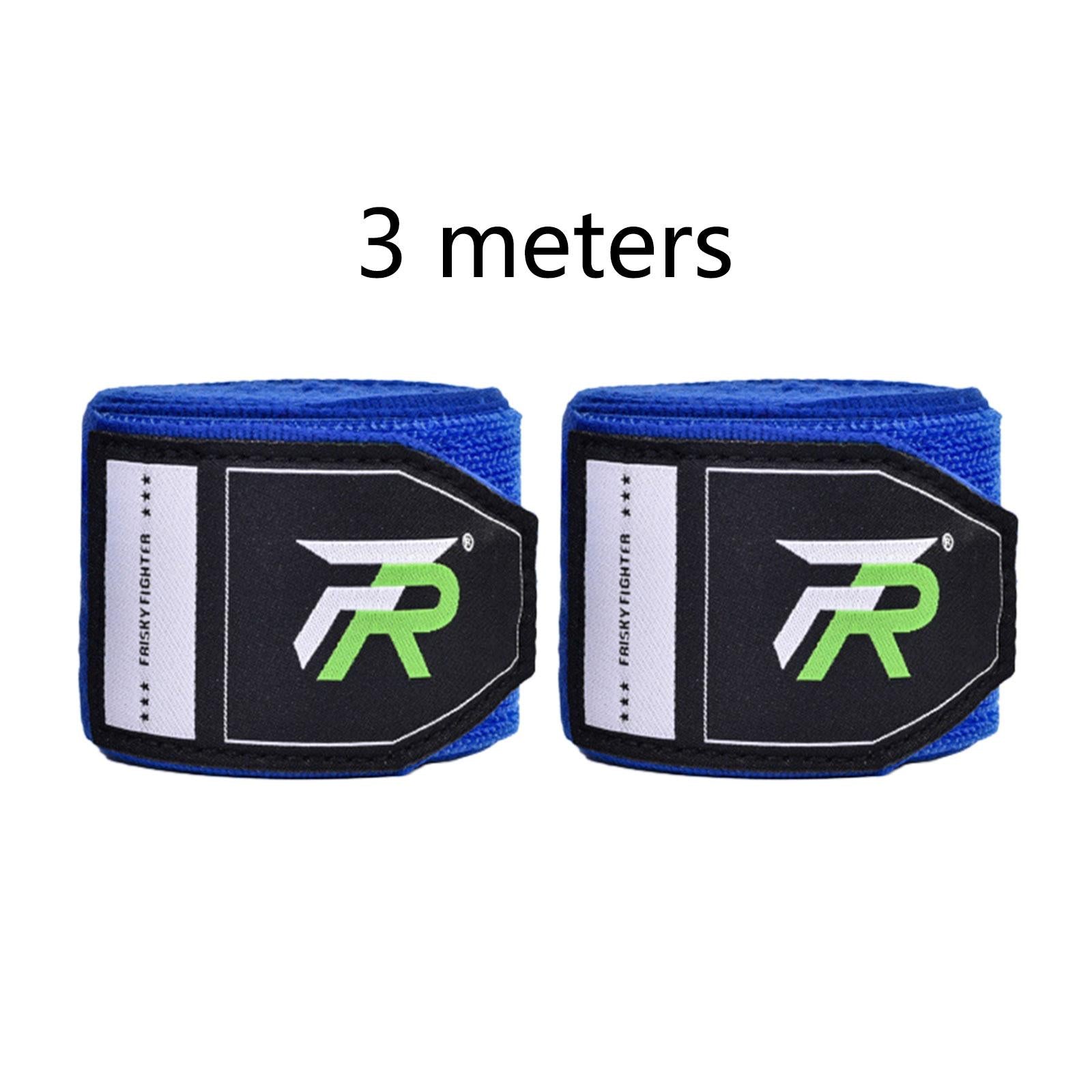2x Boxing Hand Wraps 300cm Kickboxing Hand Wraps for Workout Sparring Karate Blue