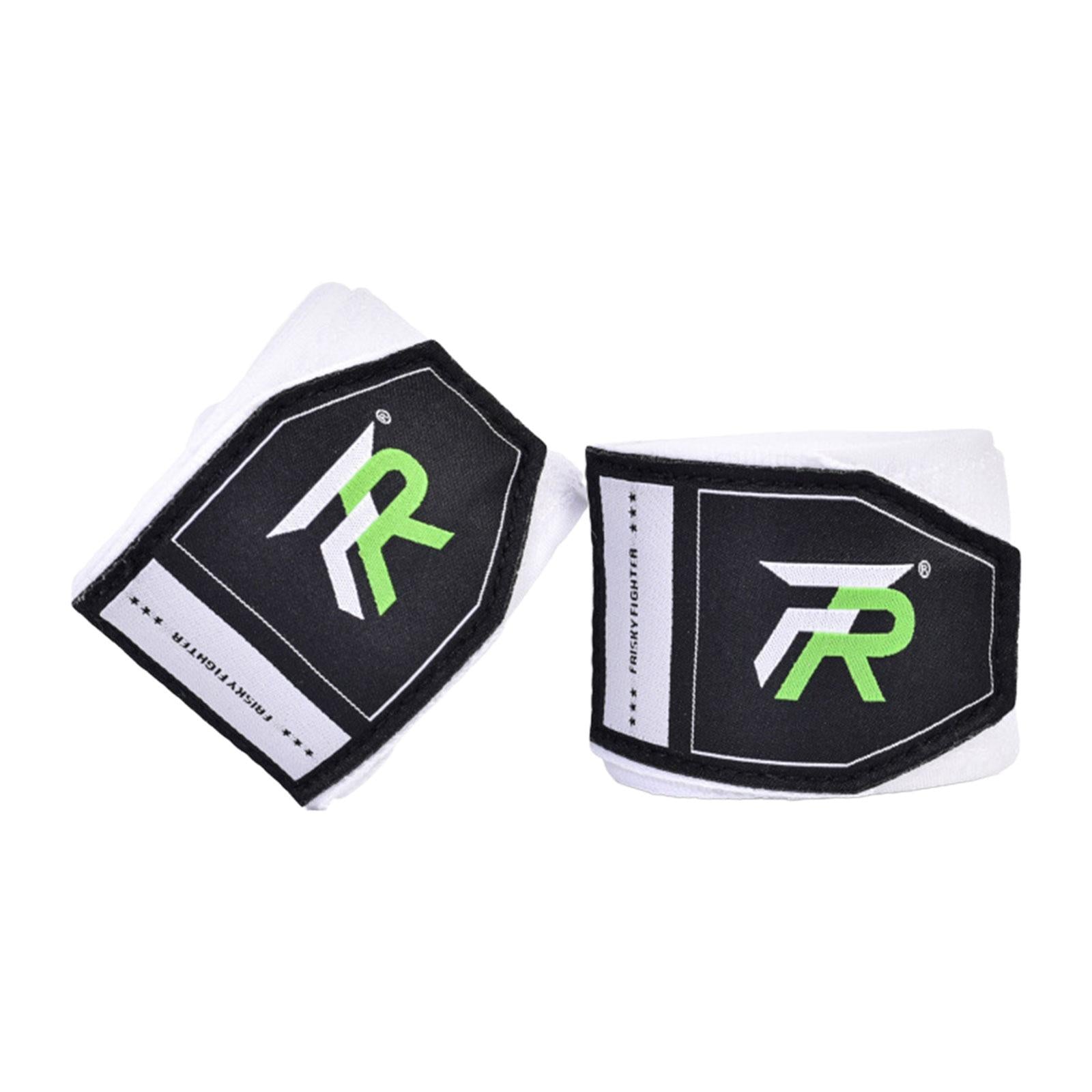 2x Boxing Hand Wraps 300cm Kickboxing Hand Wraps for Workout Sparring Karate White