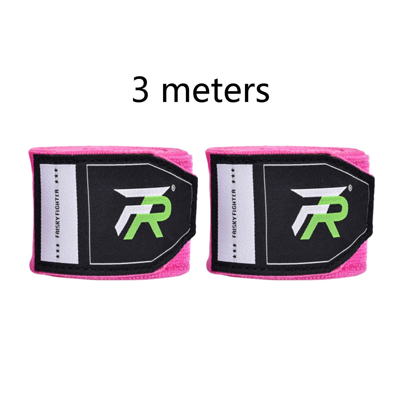 2x Boxing Hand Wraps 300cm Kickboxing Hand Wraps for Workout Sparring Karate Pink