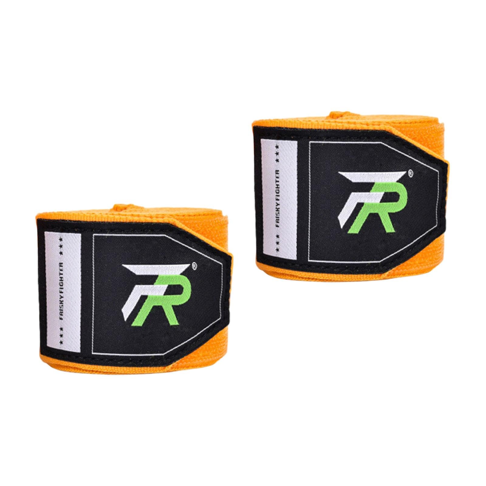 2x Boxing Hand Wraps 300cm Kickboxing Hand Wraps for Workout Sparring Karate Yellow