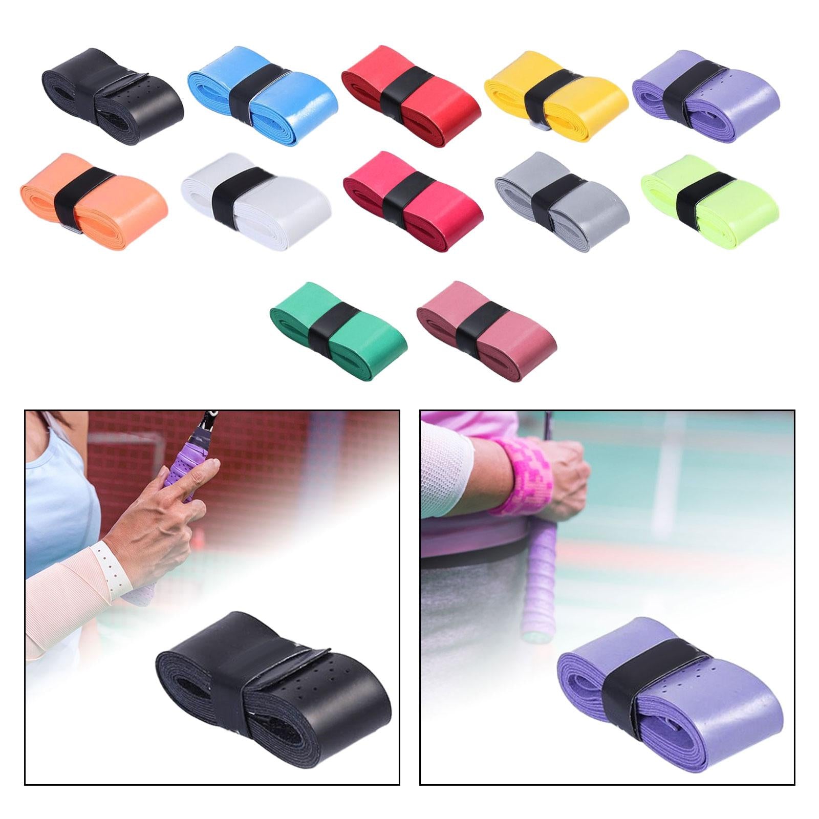 3xTennis Racket Grip Tape Fishing Rod Sweat Absorbing Nonslip Sweat Sport Band black