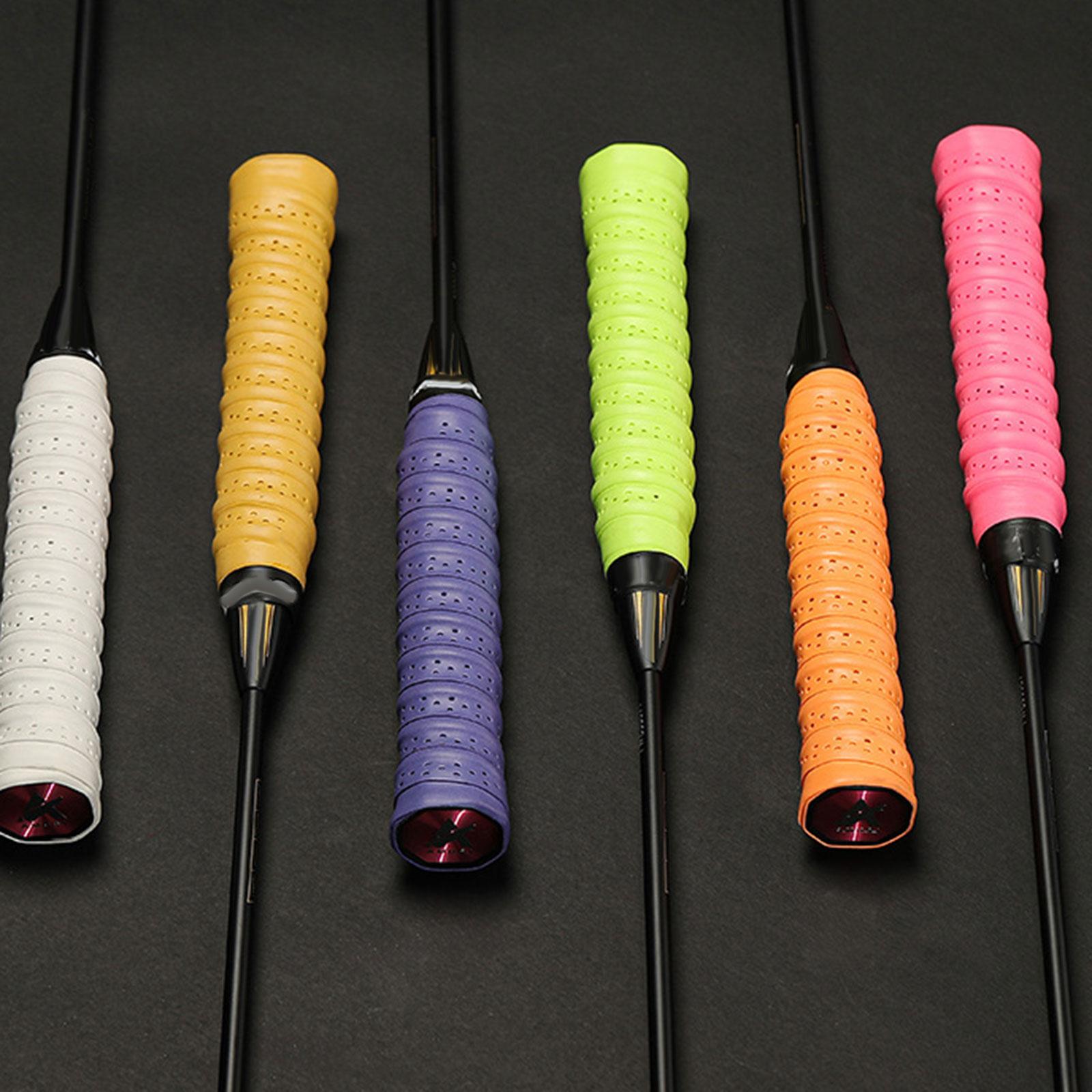 2xTennis Racket Grip Tape Fishing Rod Sweat Absorbing Nonslip Sweat Sport Band black
