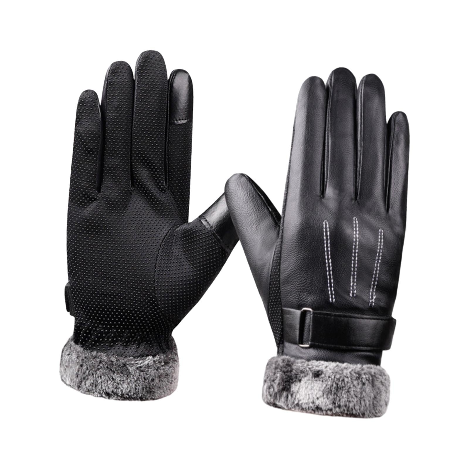 Women Winter Gloves Touch Screen Nonslip Cycling Gloves for Outdoor Sports Black