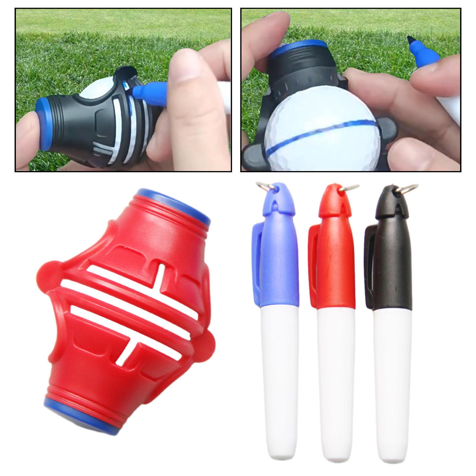 Golf Ball Liner Golf Ball Marking Template for Training Outdoor Golfer Gifts Red