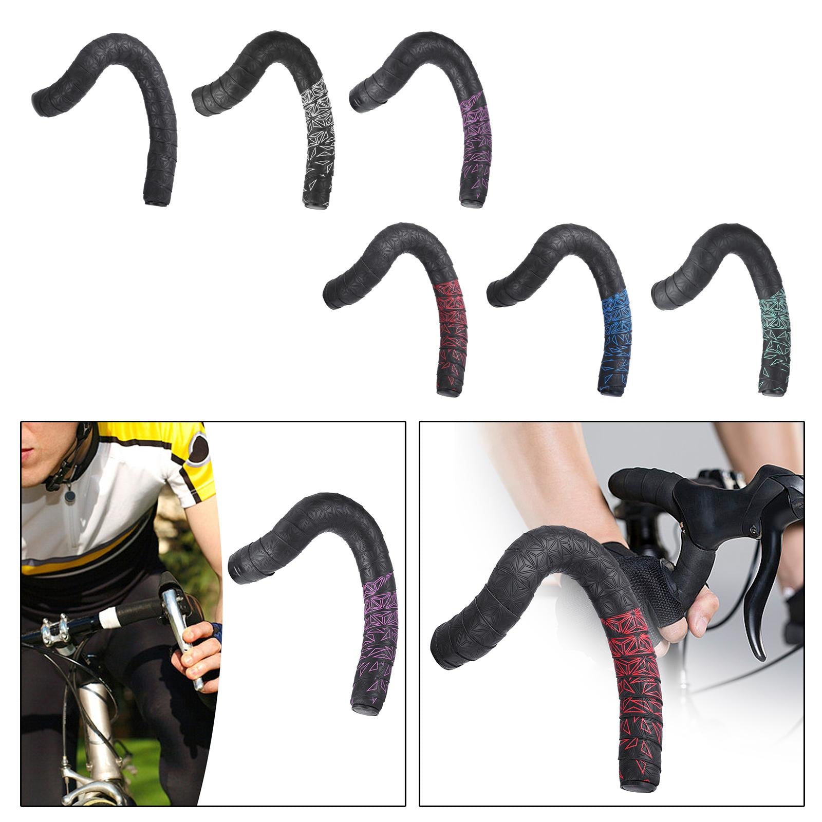 Bike Handlebar Tape Handle Wrap for Mountain Bikes Fixed Gear Bicycle Biking Black