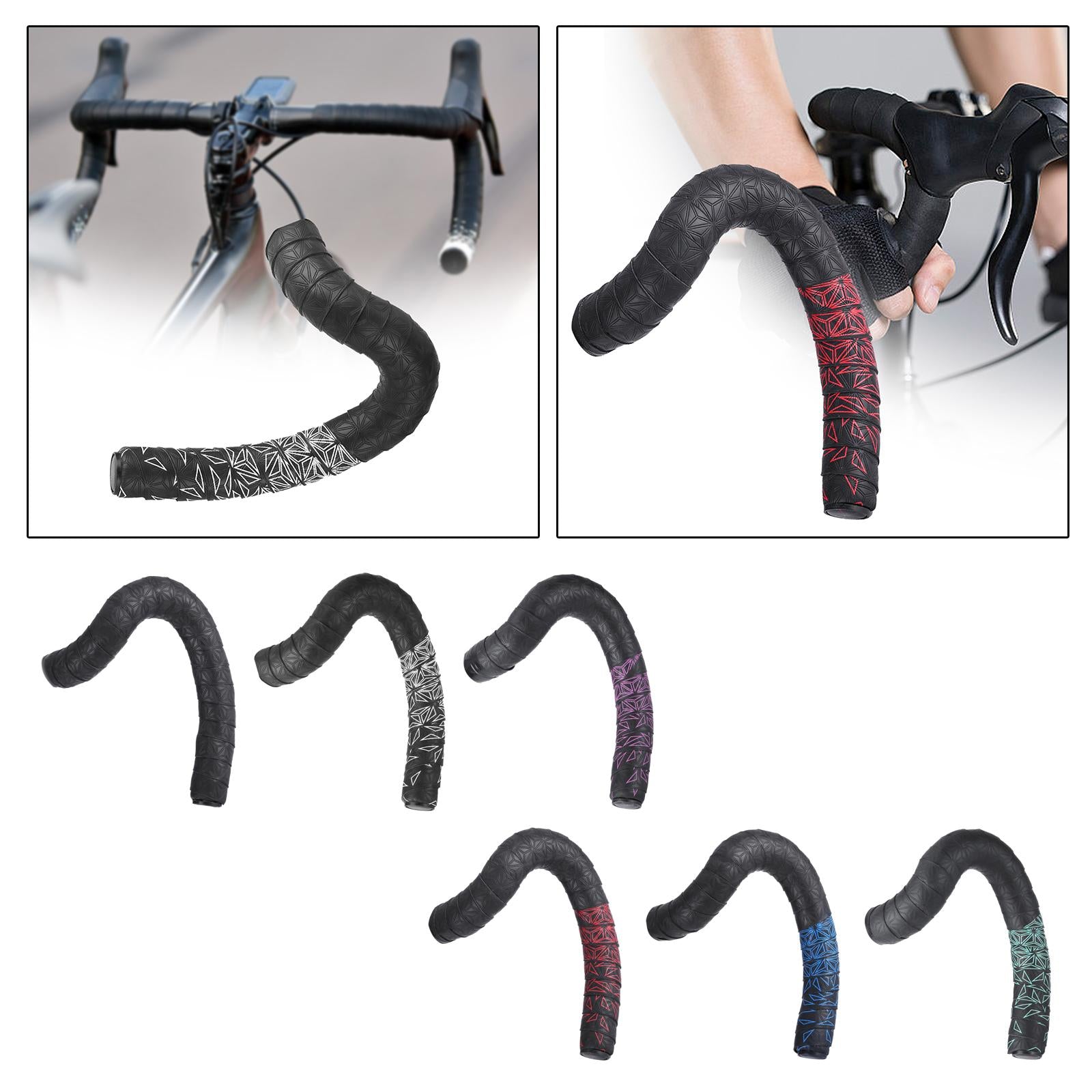 Bike Handlebar Tape Handle Wrap for Mountain Bikes Fixed Gear Bicycle Biking Black