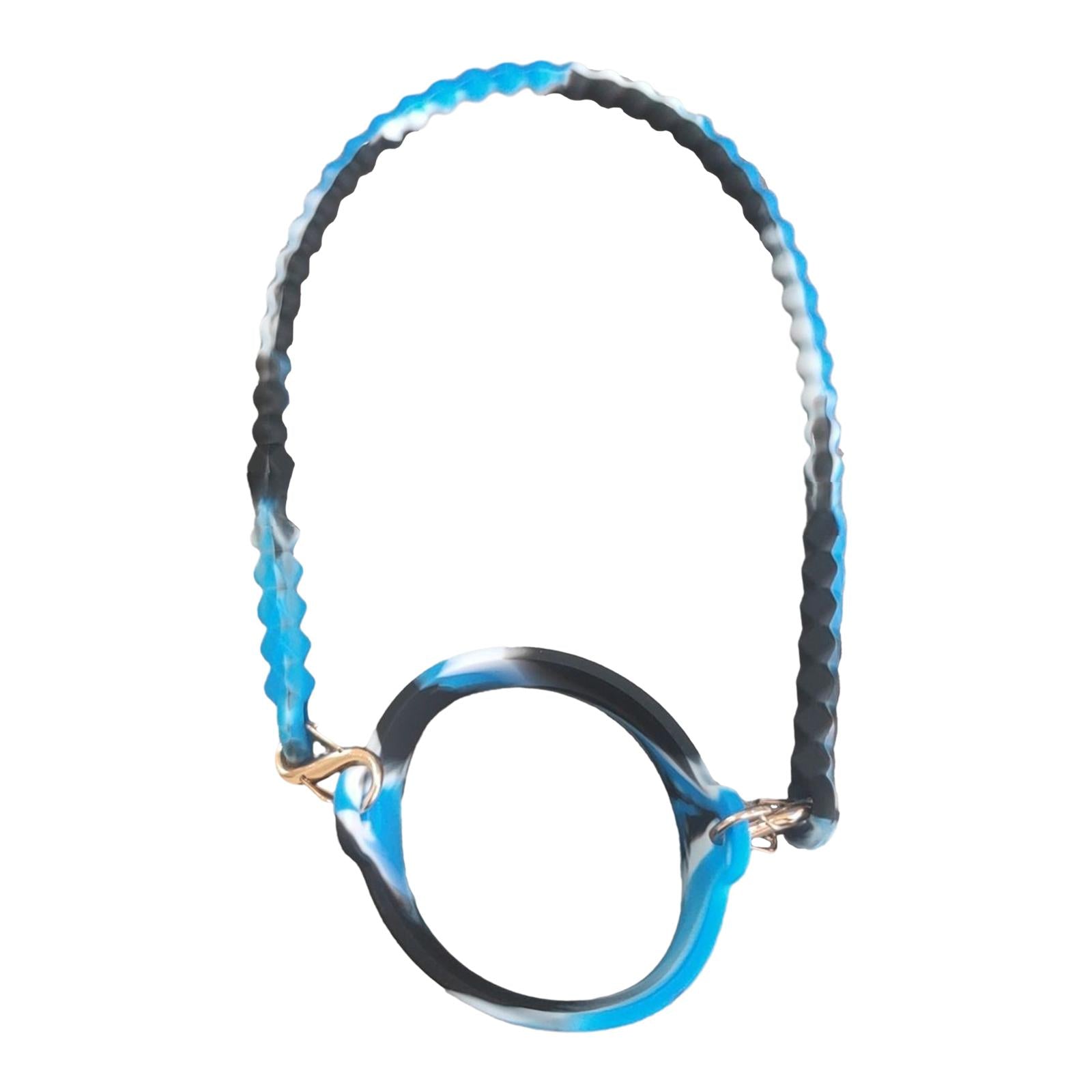 Water Bottle Handle Strap Soft Durable Silicone Water Bottle Carrying Handle Blue Black